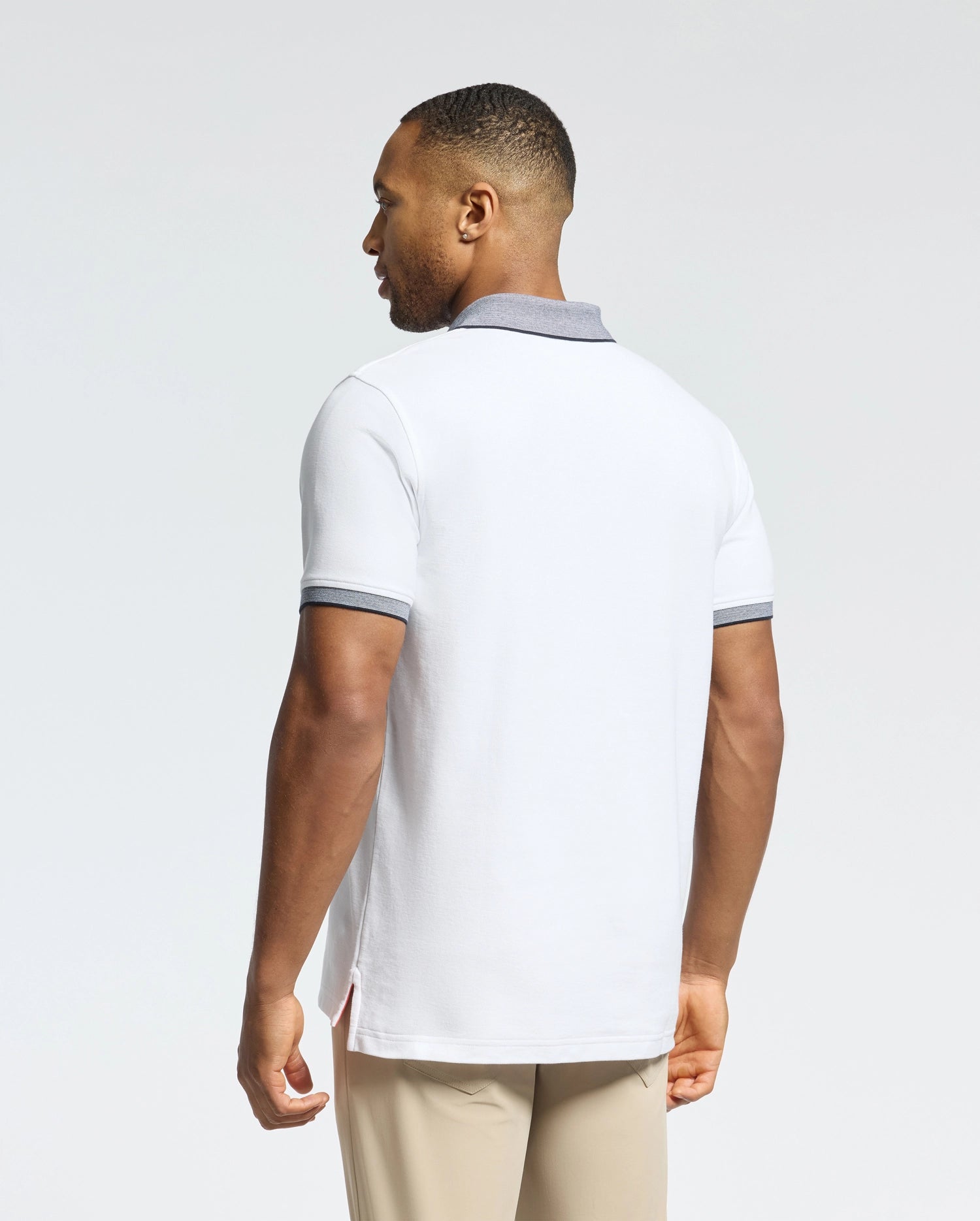 MENS JONAS STRIPE COLLAR PIQUE POLO - B6K583F200