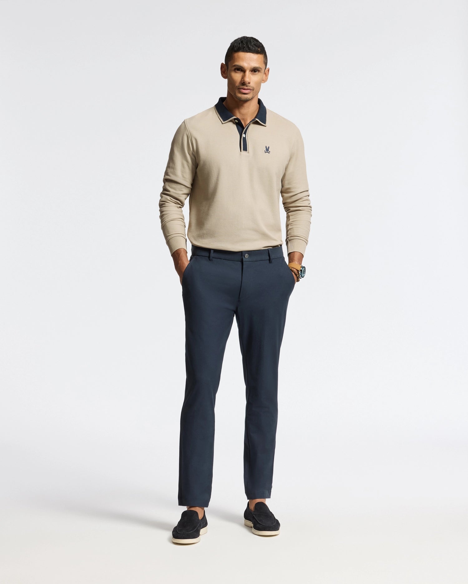 MENS KENT LONG SLEEVE PIQUE POLO - B6M935D200