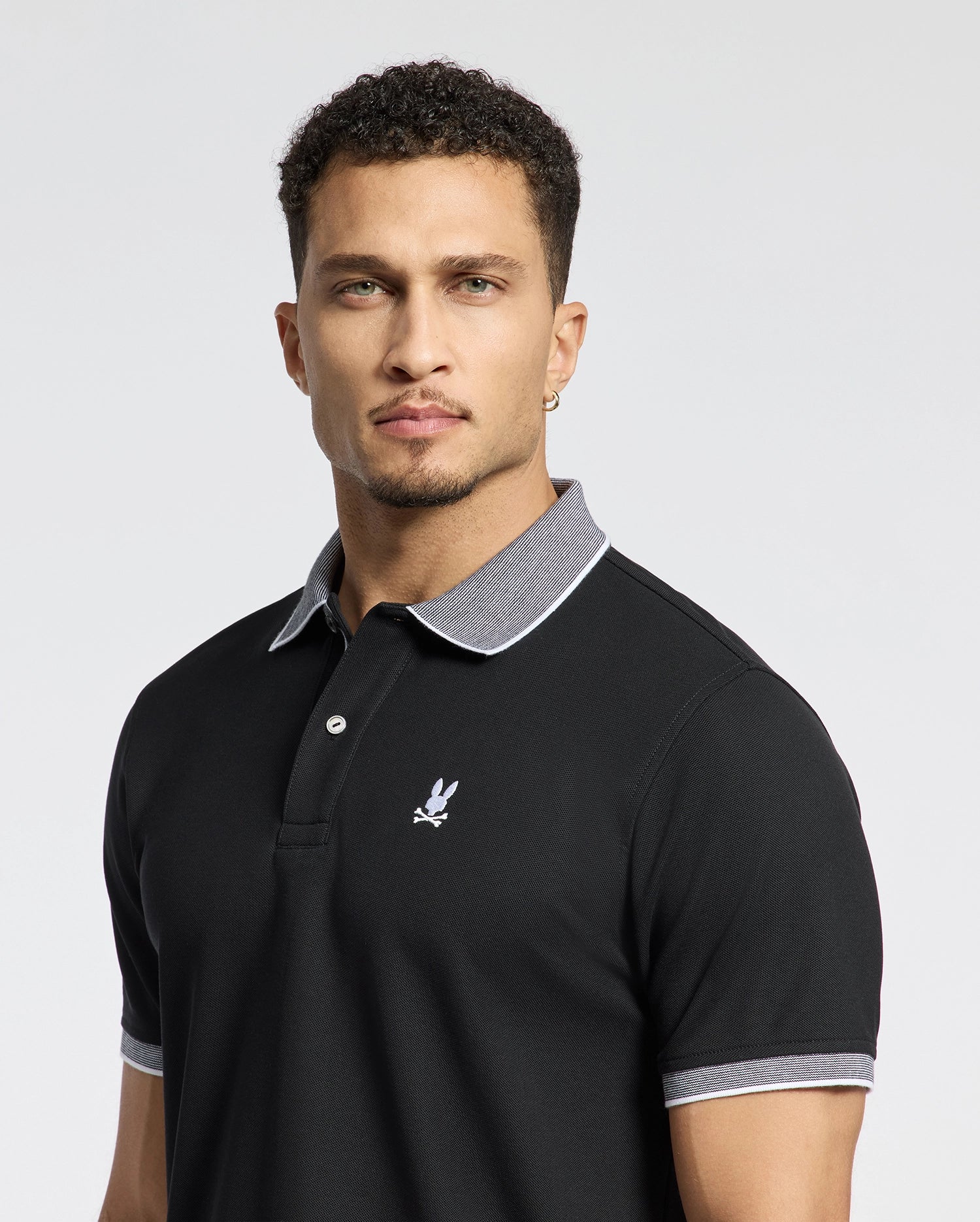 MENS JONAS STRIPE COLLAR PIQUE POLO - B6K583F200