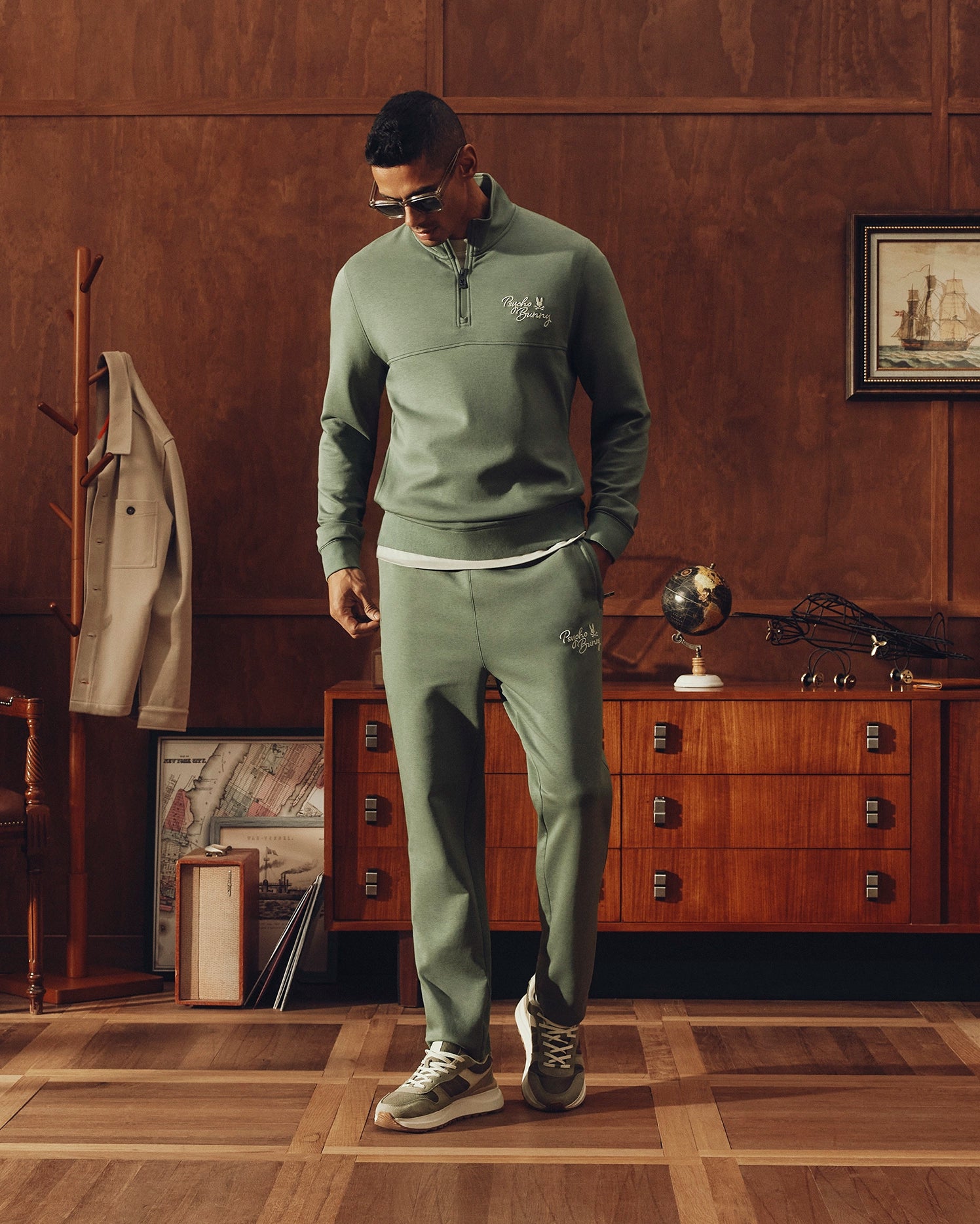MENS DESERT 1/4 MOCK ZIP - B6S488F200