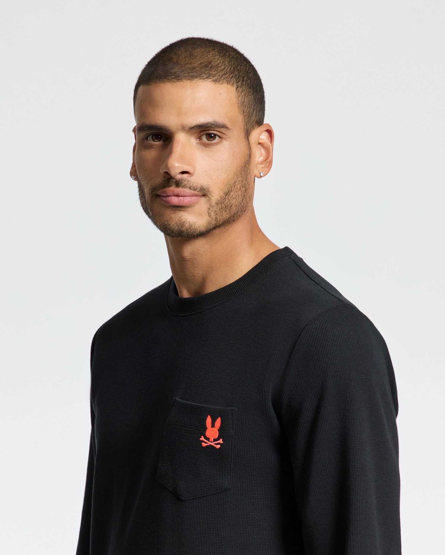 MENS VAL WAFFLE LOUNGE LONG SLEEVE TEE - B6T672E200