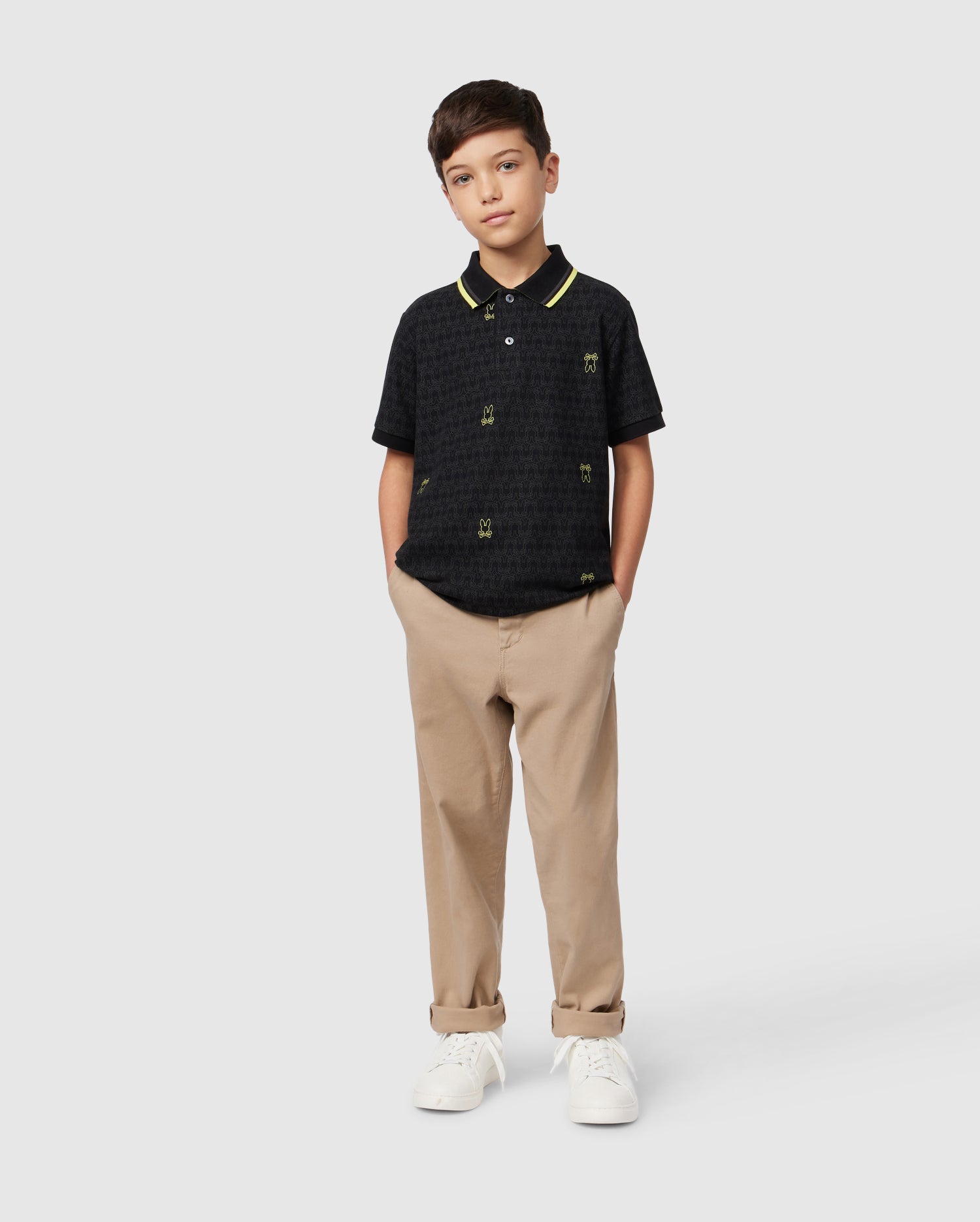 KIDS BELMONT AOP PIQUE POLO - B0K607A2PC