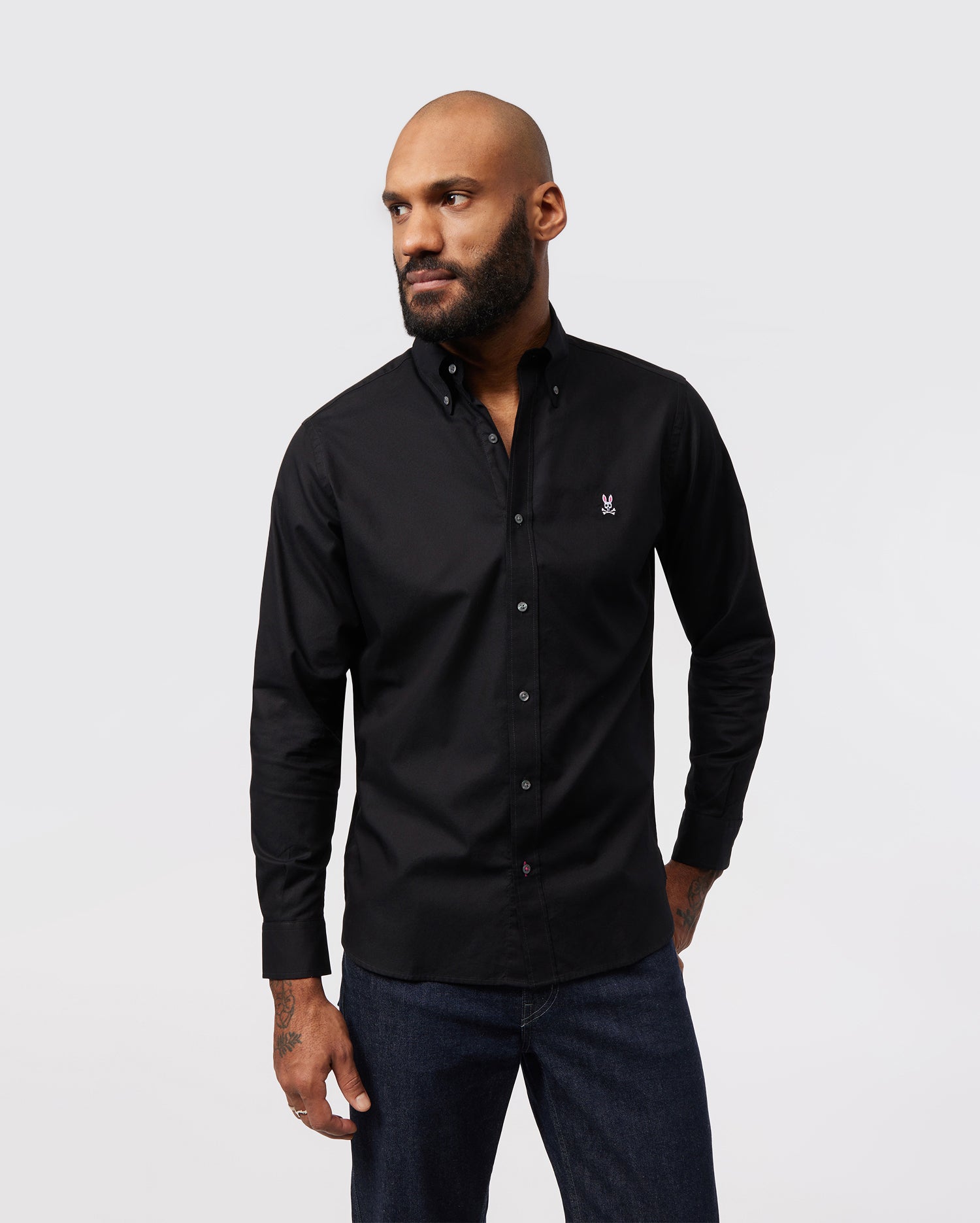 MENS CLASSIC OXFORD LONG SLEEVE SHIRT - B6C655X1PC