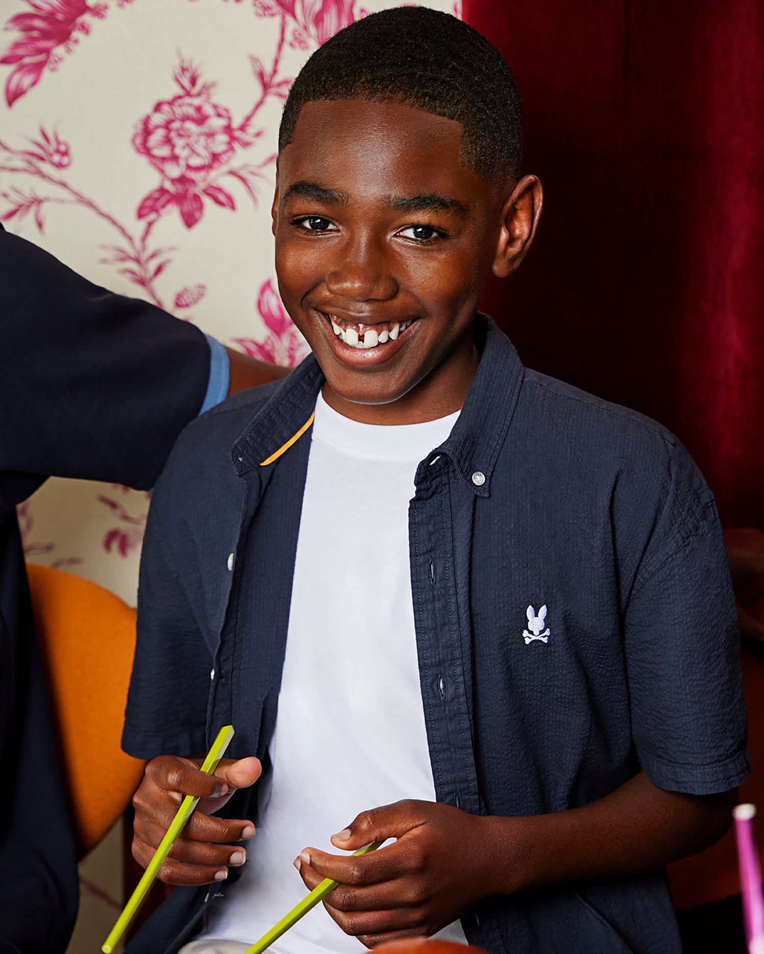 KIDS ALTON SEERSUCKER SHIRT - B0Q147Y1SH