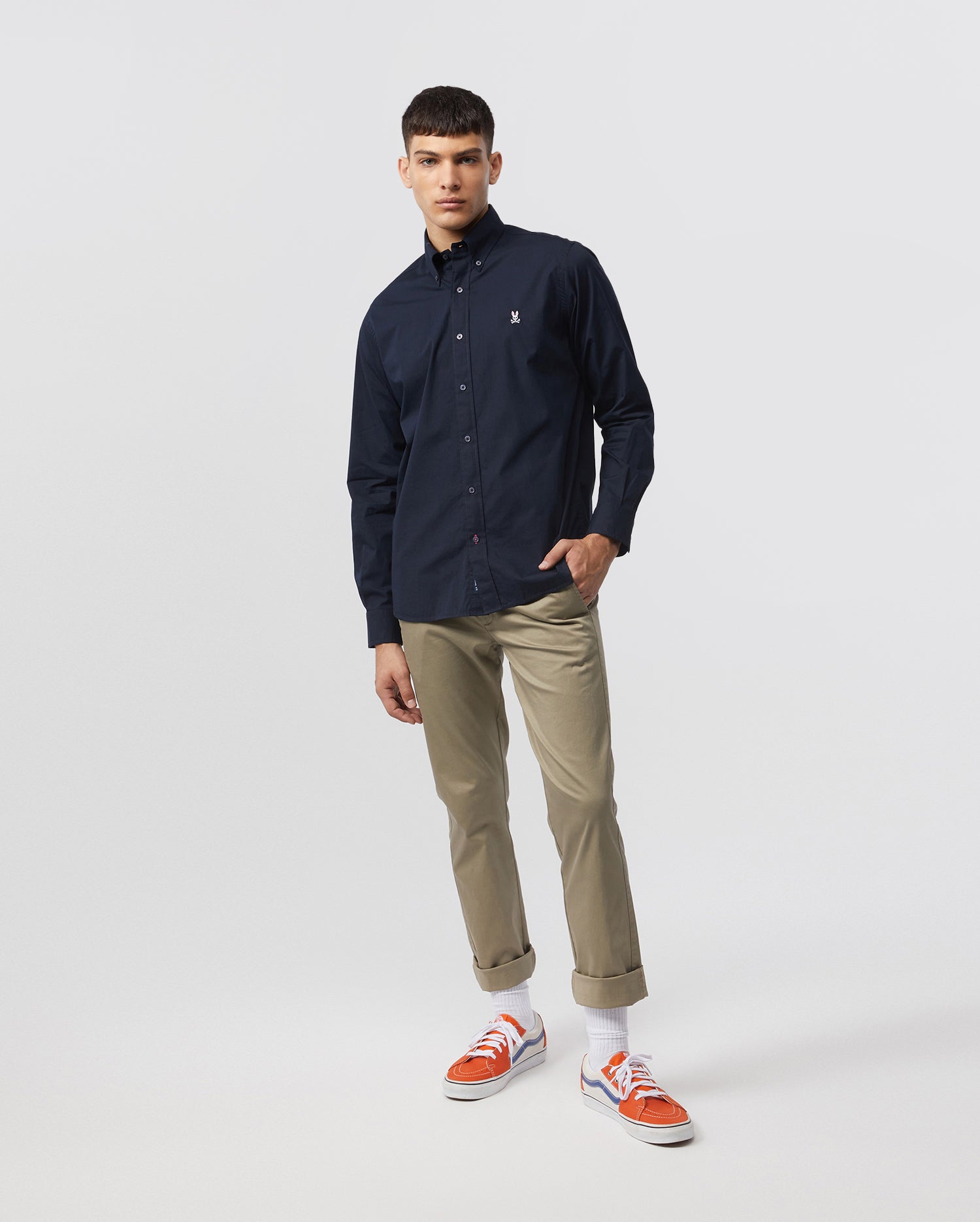 MENS CLASSIC POPLIN LONG SLEEVE SHIRT - B6C911S1PC
