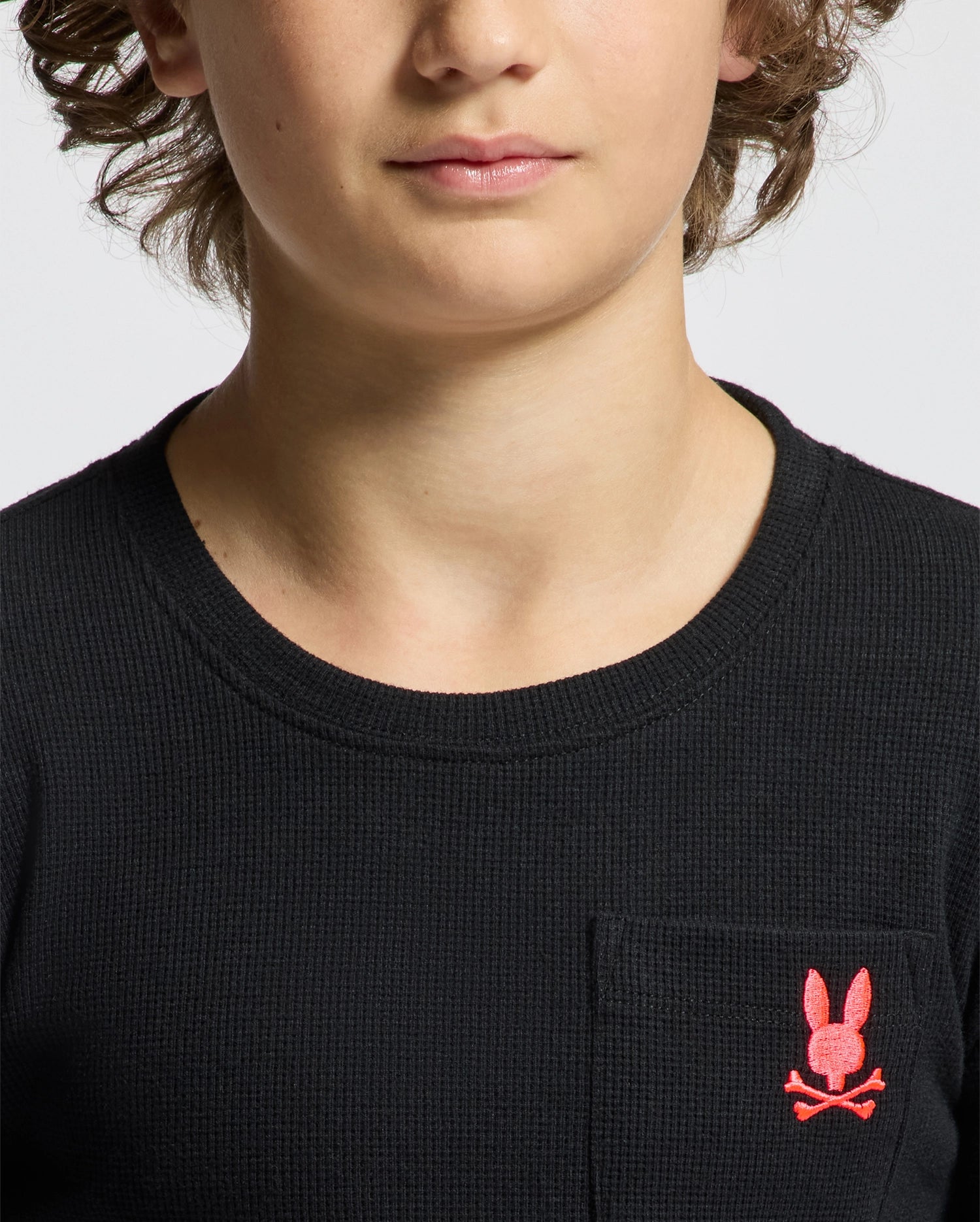KIDS VAL WAFFLE LONG SLEEVE TEE - B0T672E200