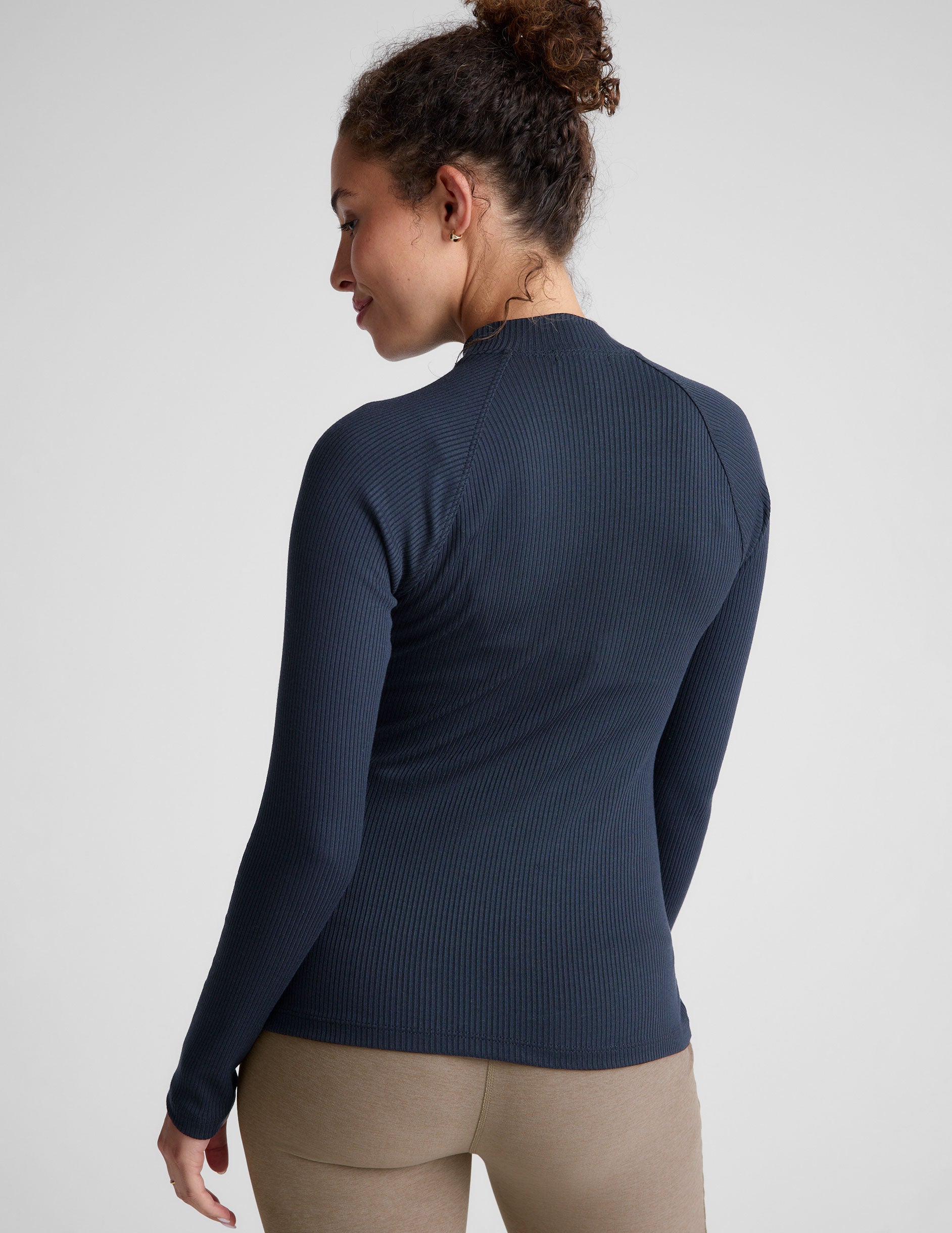 Contours Mock Neck Long Length Top