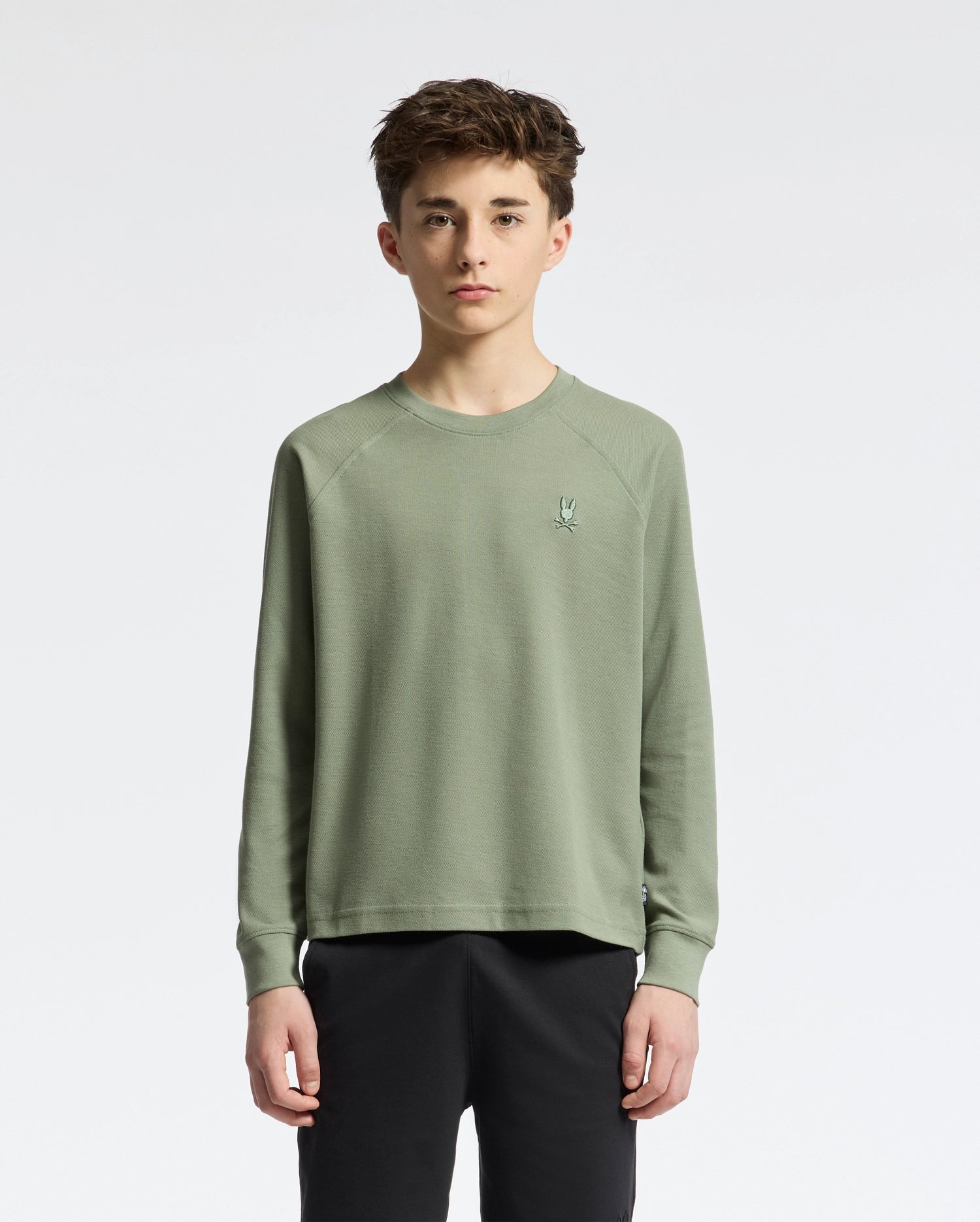 KIDS TAYLOR PIQUE LONG SLEEVE TEE - B0T580F200