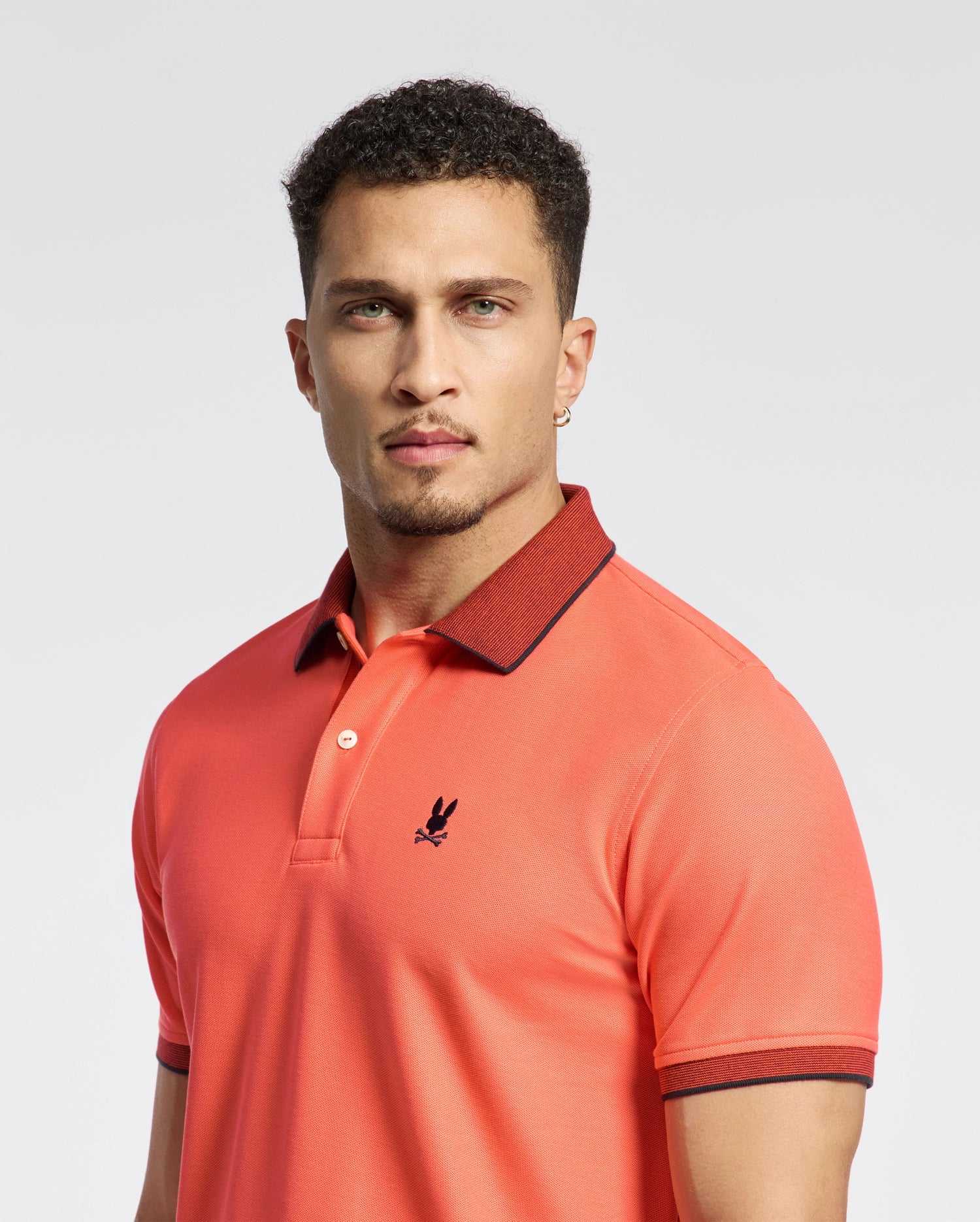 MENS JONAS STRIPE COLLAR PIQUE POLO - B6K583F200