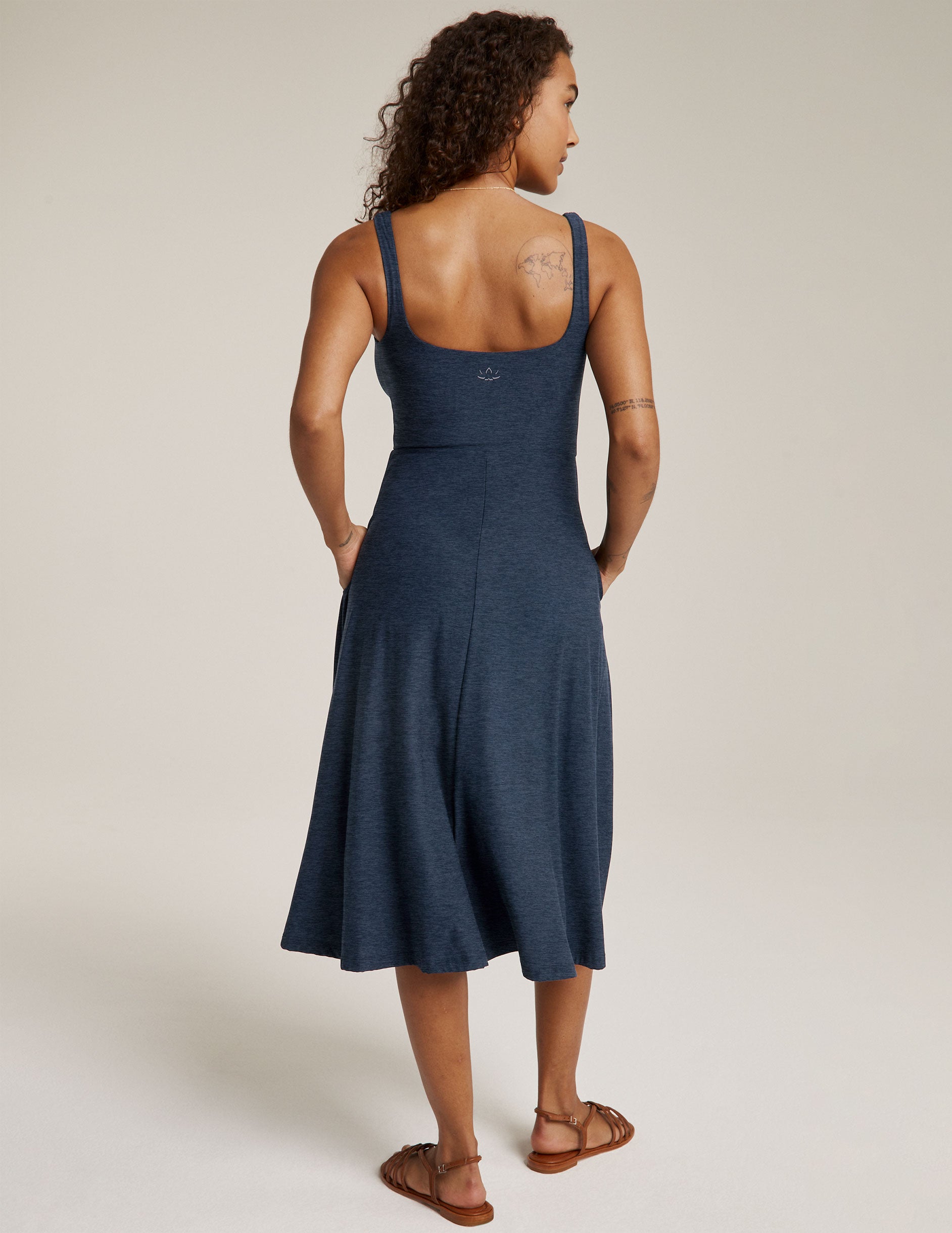 Featherweight At The Ready Square Neck Dress