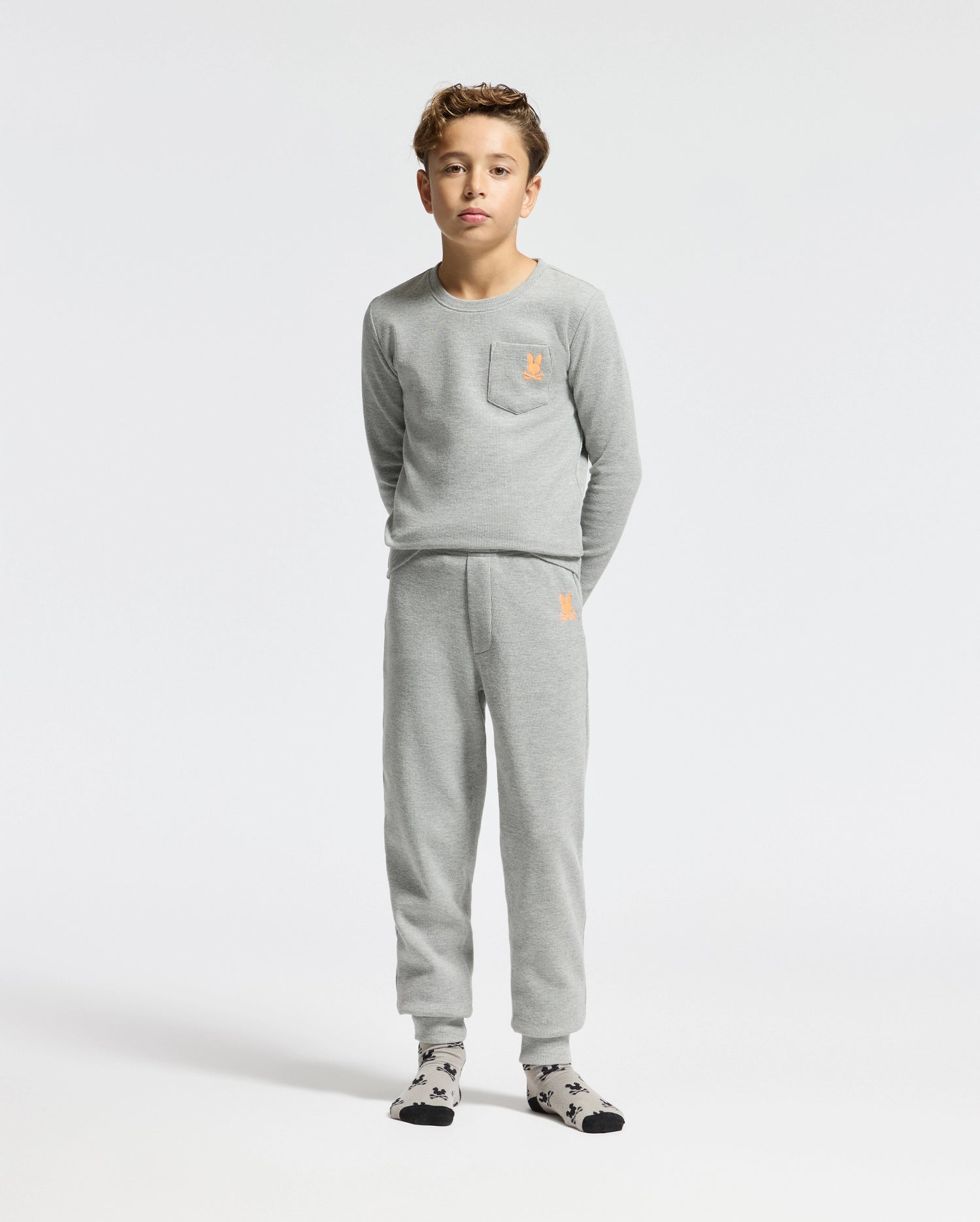 KIDS VAL WAFFLE LONG SLEEVE TEE - B0T672E200