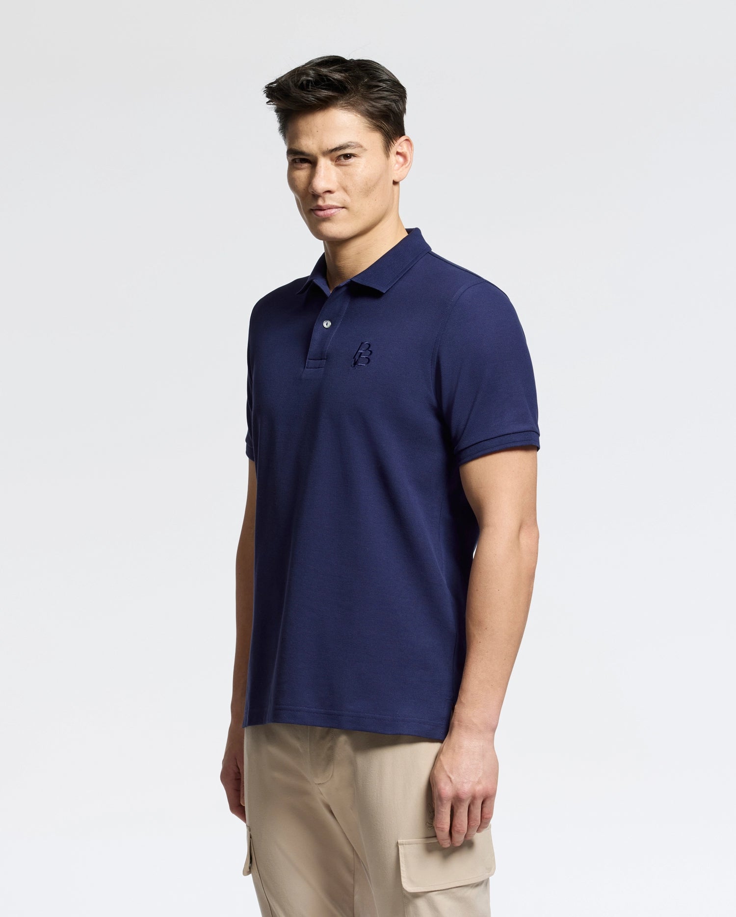 MENS NICHOLSON RIB COLLAR PIQUE POLO - B6K401F200