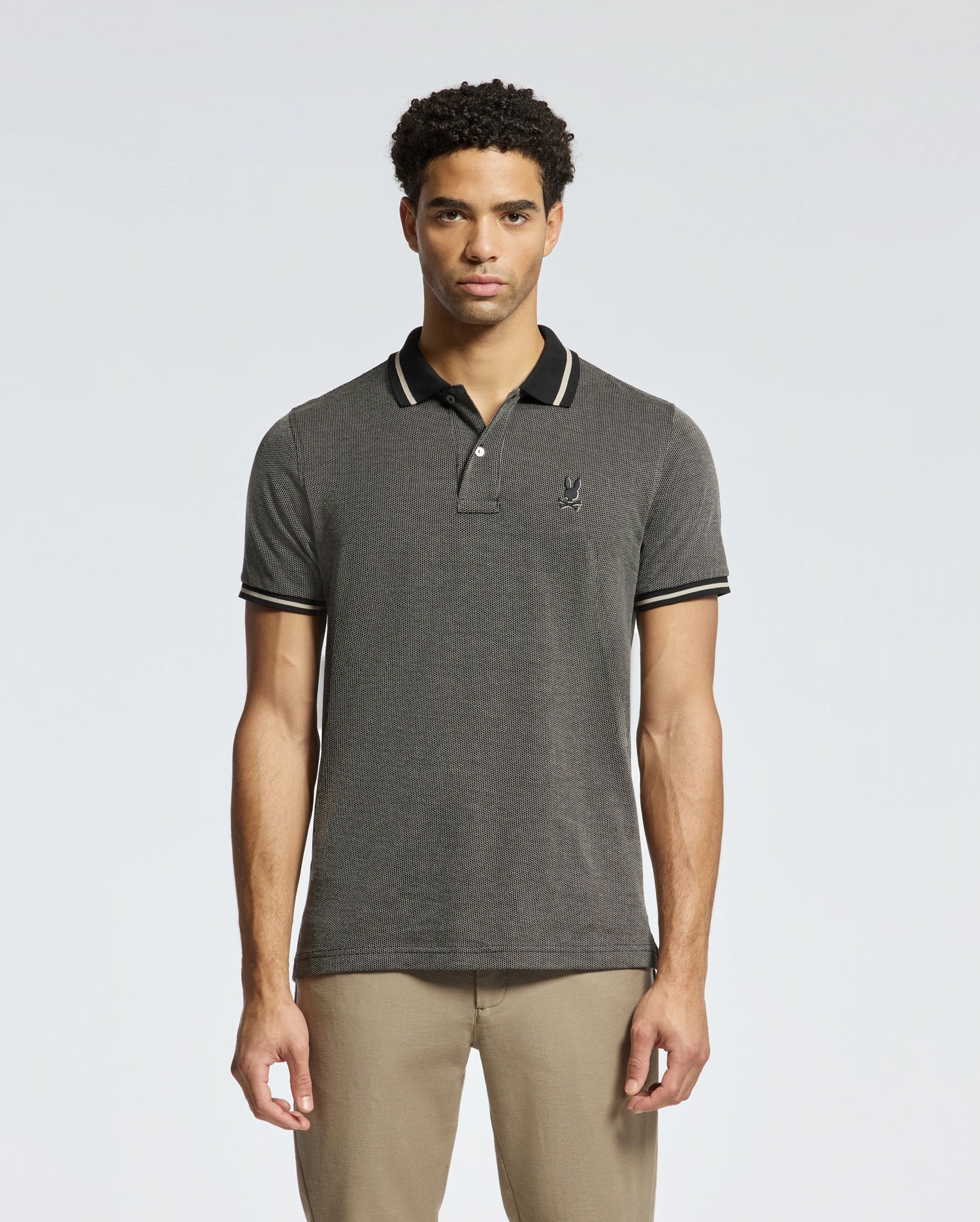 MENS WARSAW JACQUARD PIQUE POLO - B6K901E200