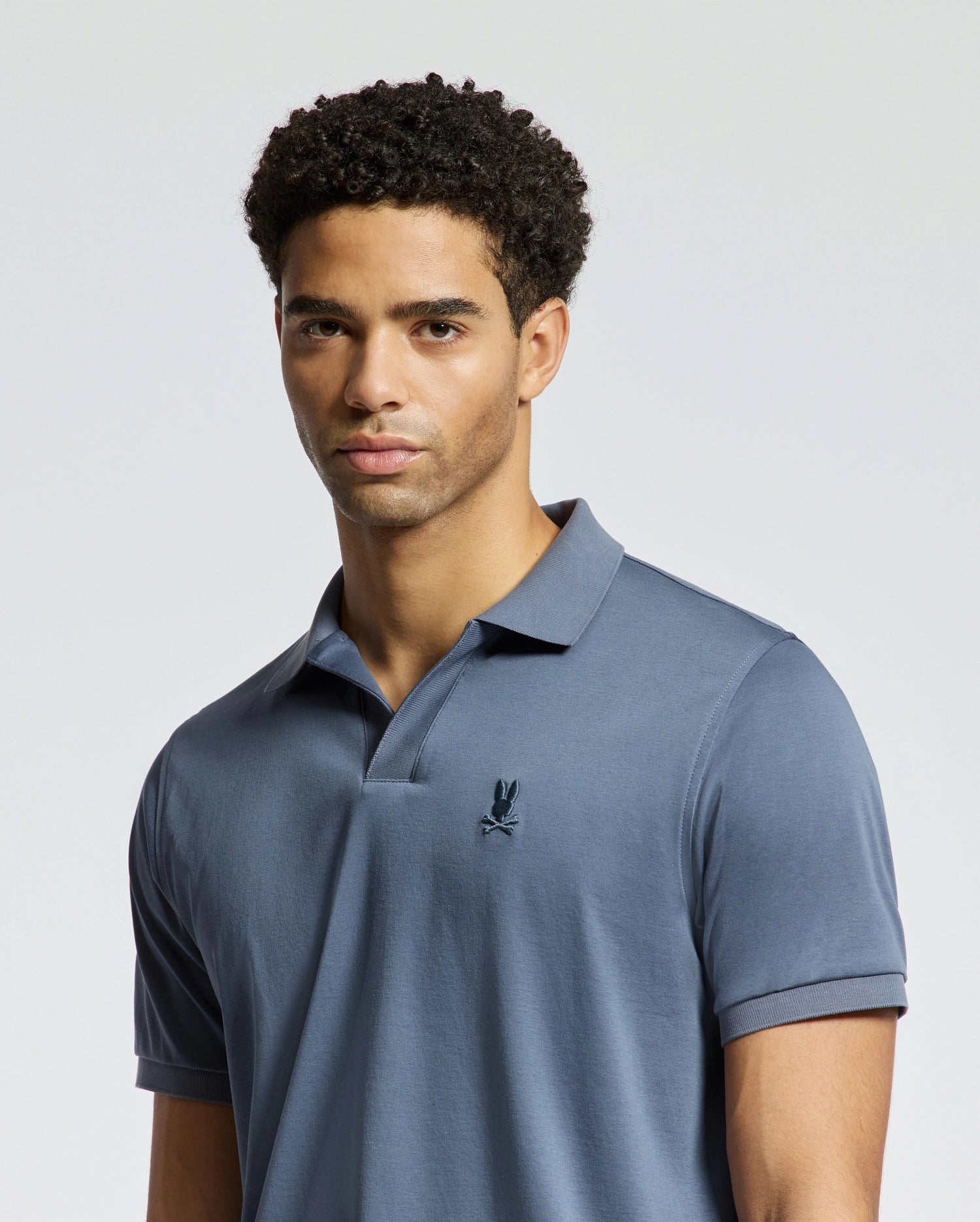 MENS BROADWAY PIMA INTERLOCK JOHNNY COLLAR POLO - B6K891D200