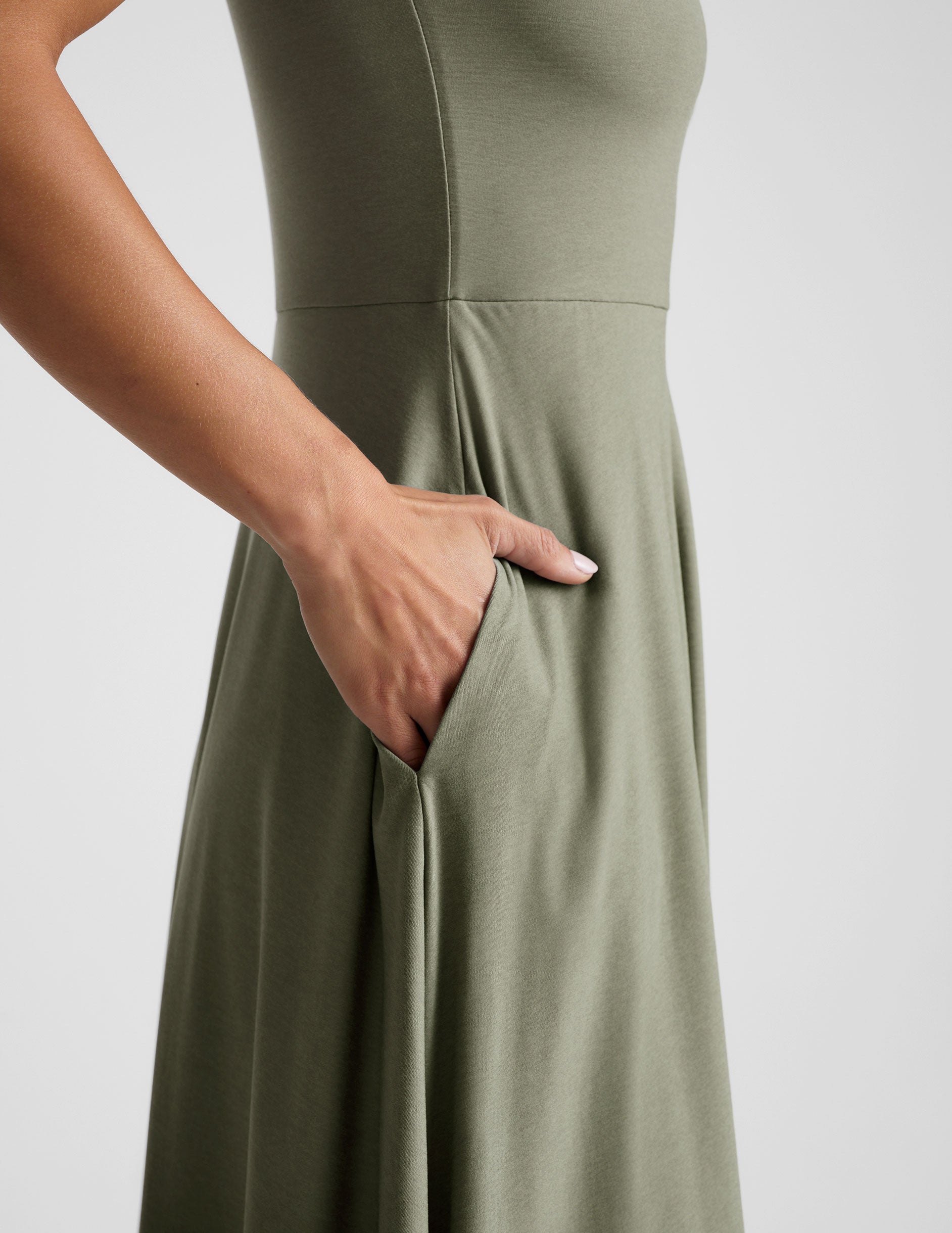 Featherweight At The Ready Square Neck Dress
