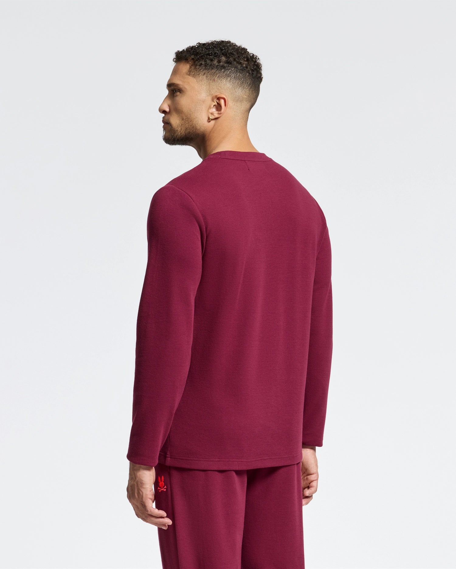 MENS VAL WAFFLE LOUNGE LONG SLEEVE TEE - B6T672E200