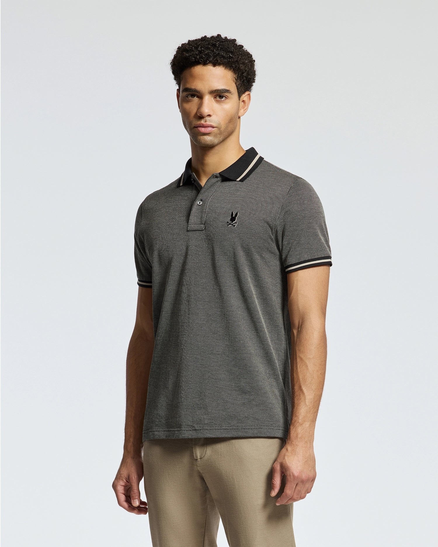 MENS WARSAW JACQUARD PIQUE POLO - B6K901E200