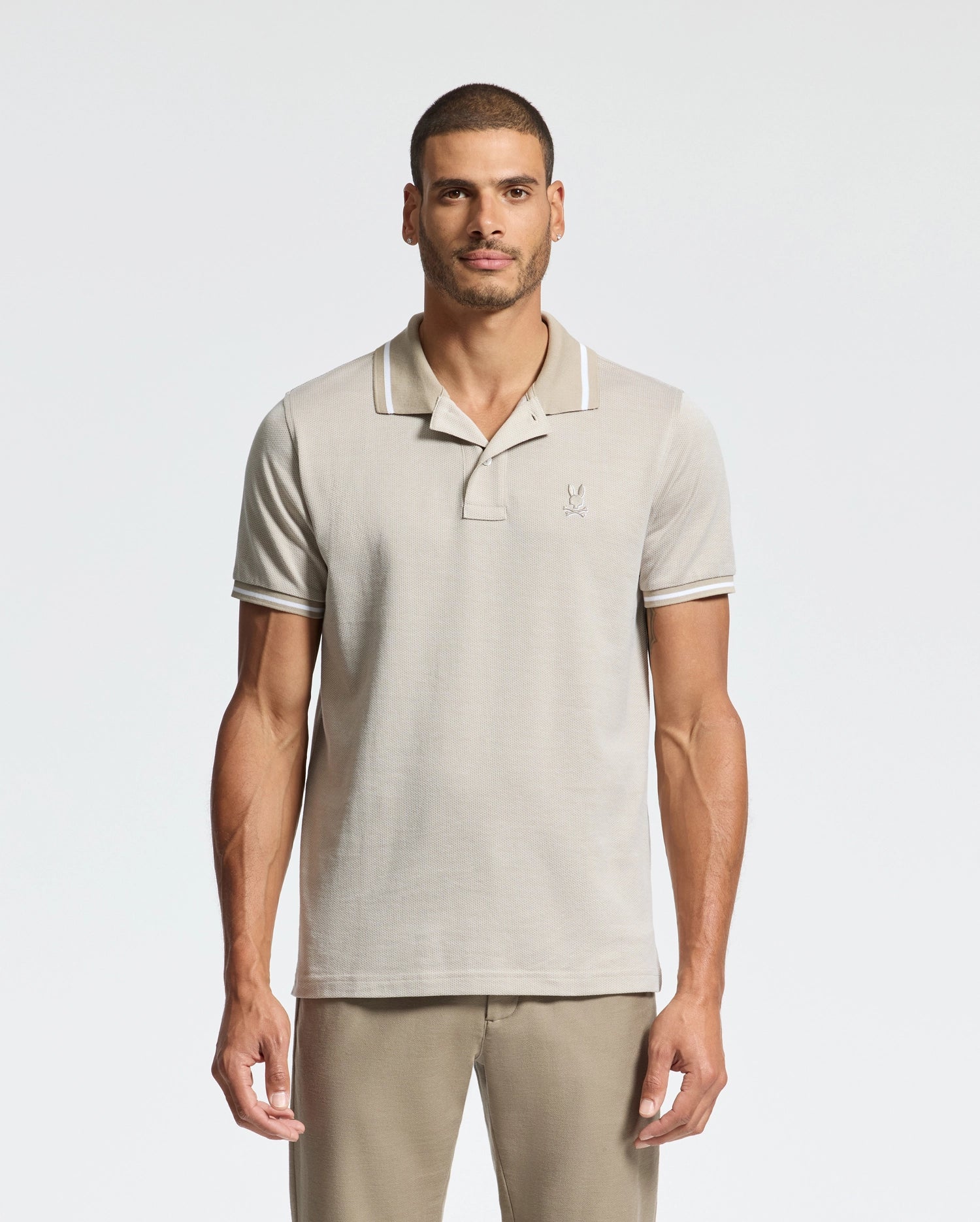 MENS WARSAW JACQUARD PIQUE POLO - B6K901E200