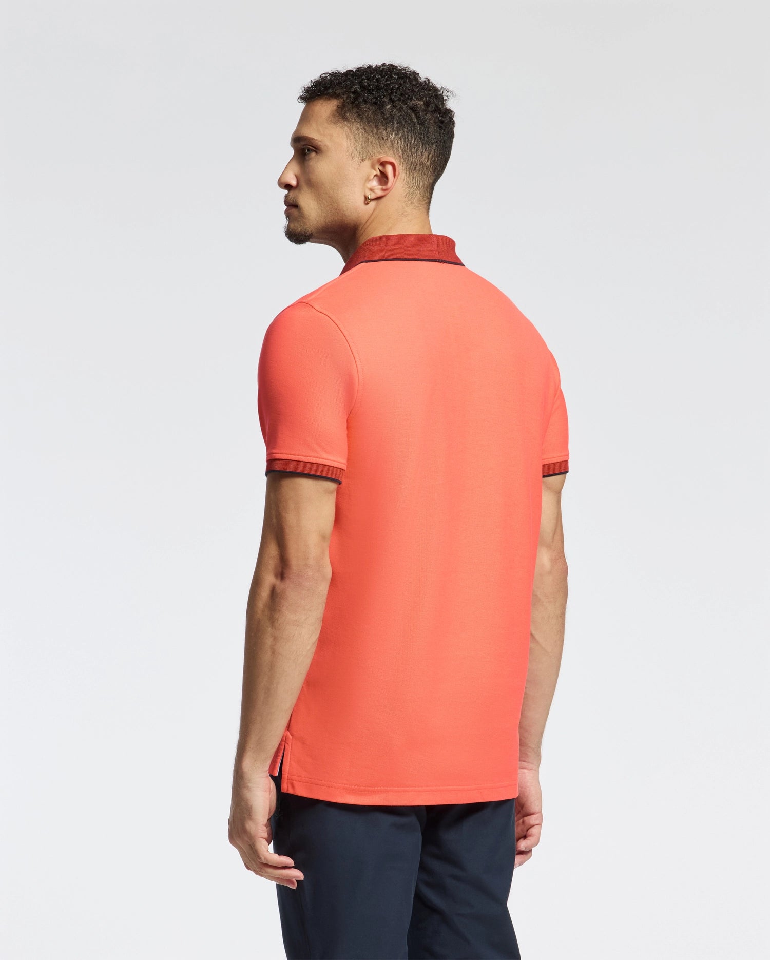 MENS JONAS STRIPE COLLAR PIQUE POLO - B6K583F200