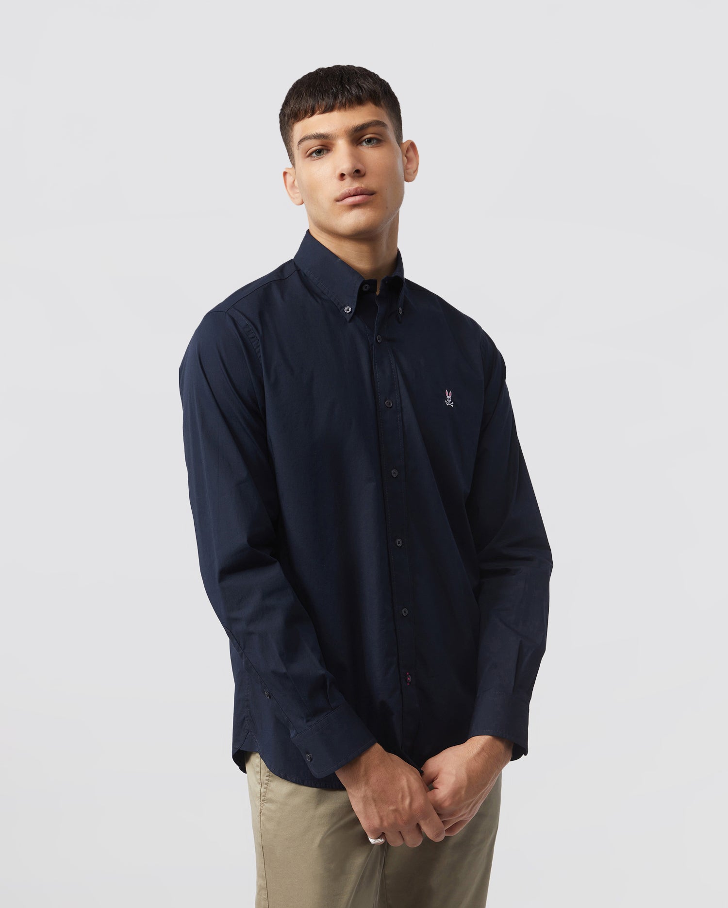MENS CLASSIC POPLIN LONG SLEEVE SHIRT - B6C911S1PC