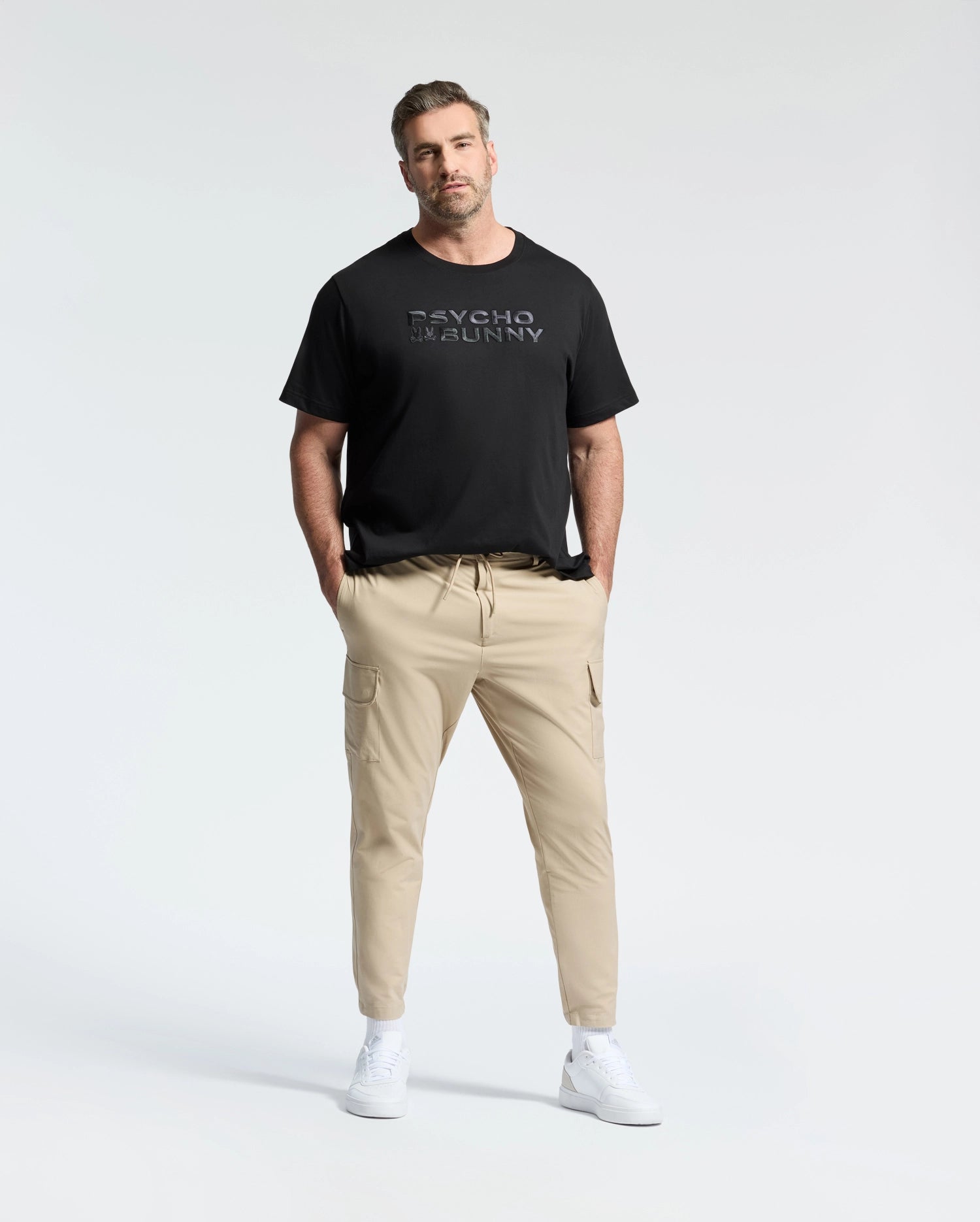 MENS BIG AND TALL BERNI EMBROIDERED WORDMARK GRAPHIC TEE - B9U417F200