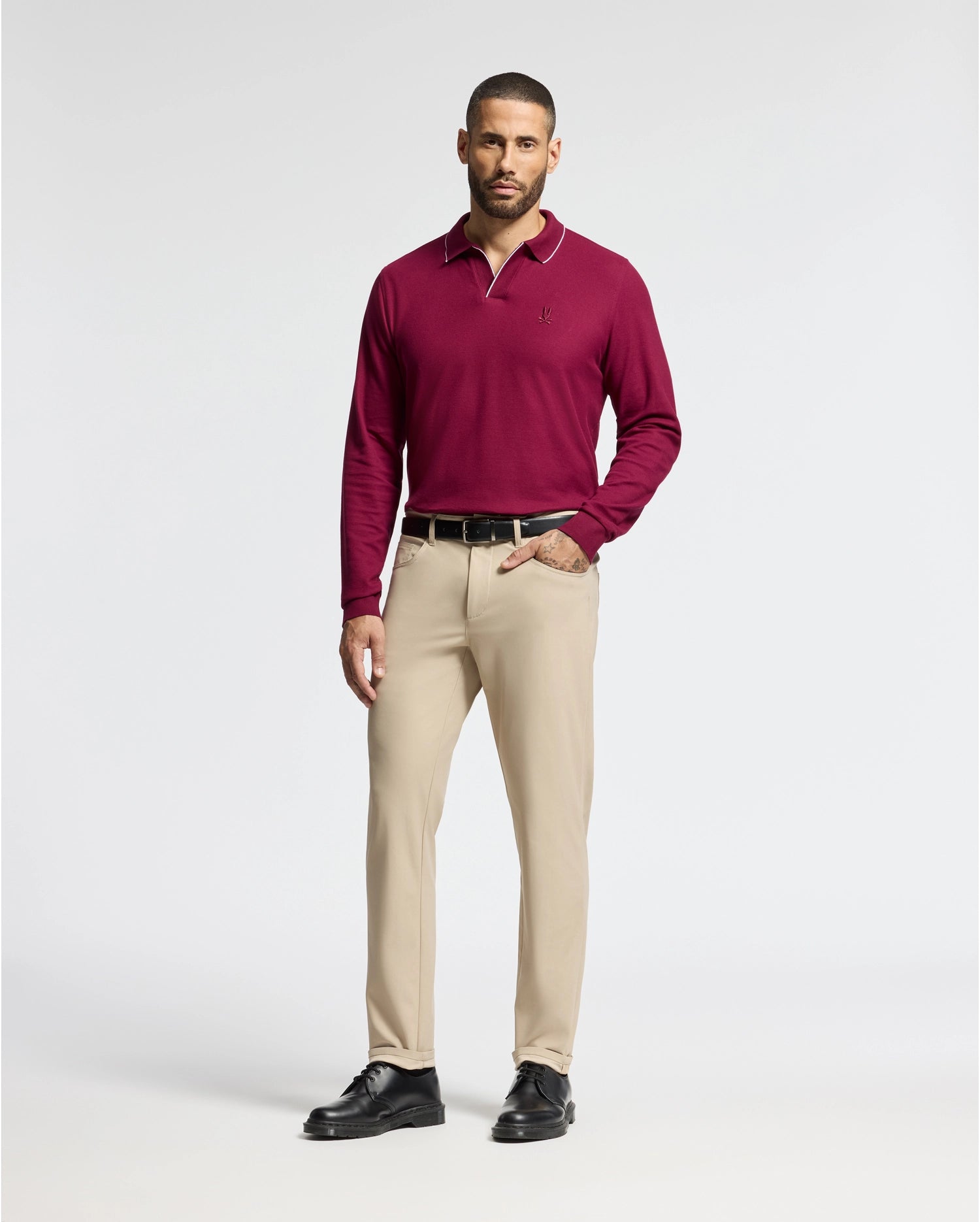 MENS CREEDE PIQUE JOHNNY COLLAR POLO - B6M265E200