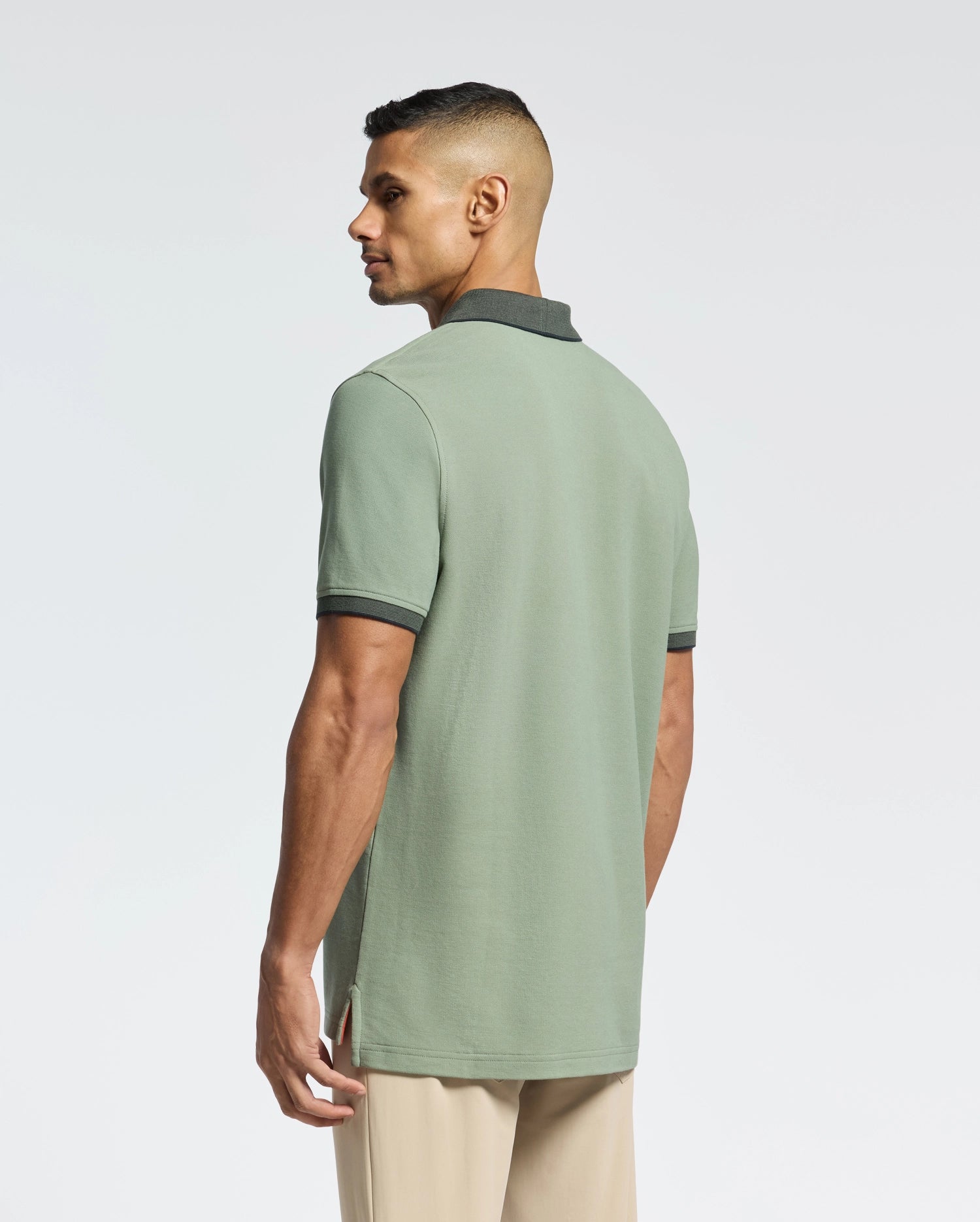 MENS JONAS STRIPE COLLAR PIQUE POLO - B6K583F200