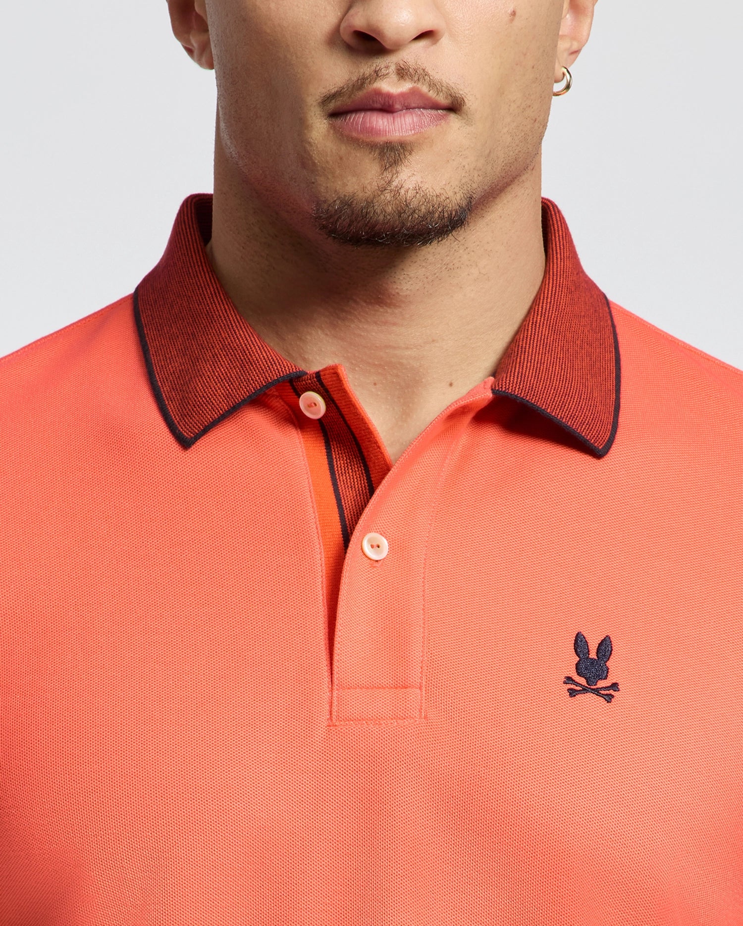 MENS JONAS STRIPE COLLAR PIQUE POLO - B6K583F200
