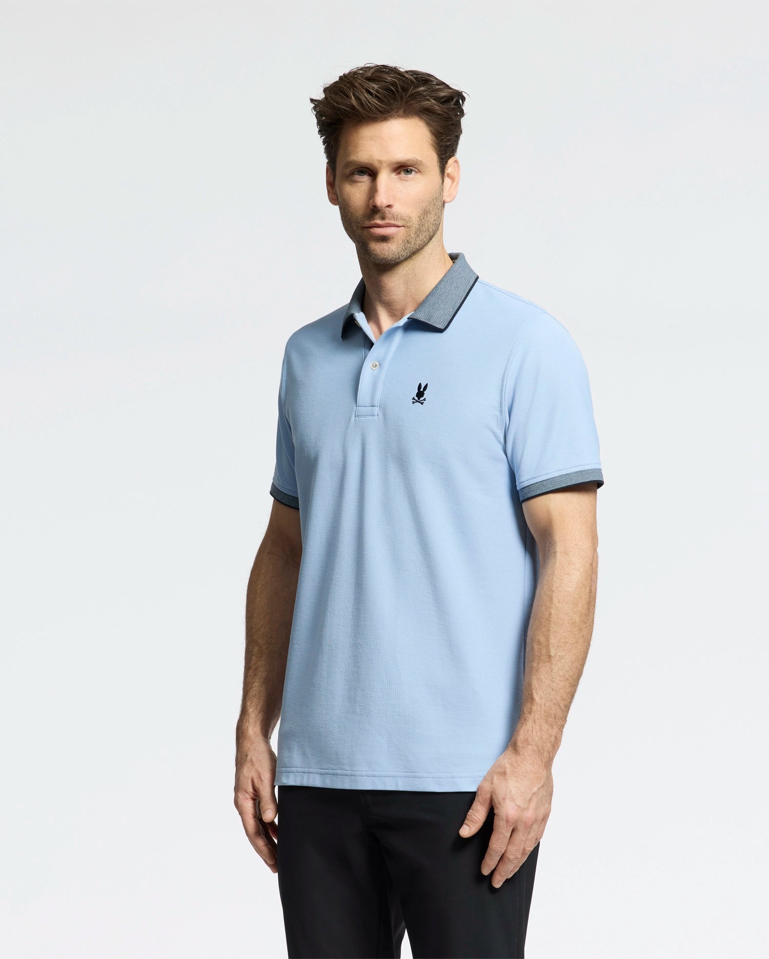 MENS JONAS MICRO STRIPE COLLAR PIQUE POLO - B6K583F200