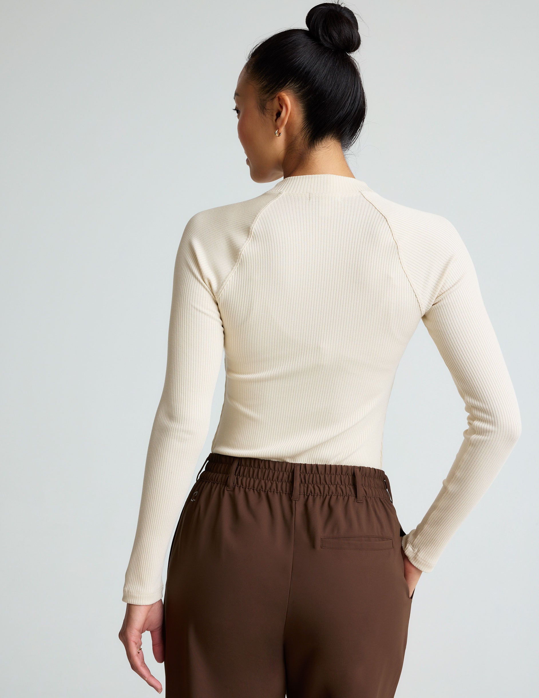 Contours Mock Neck Long Length Top