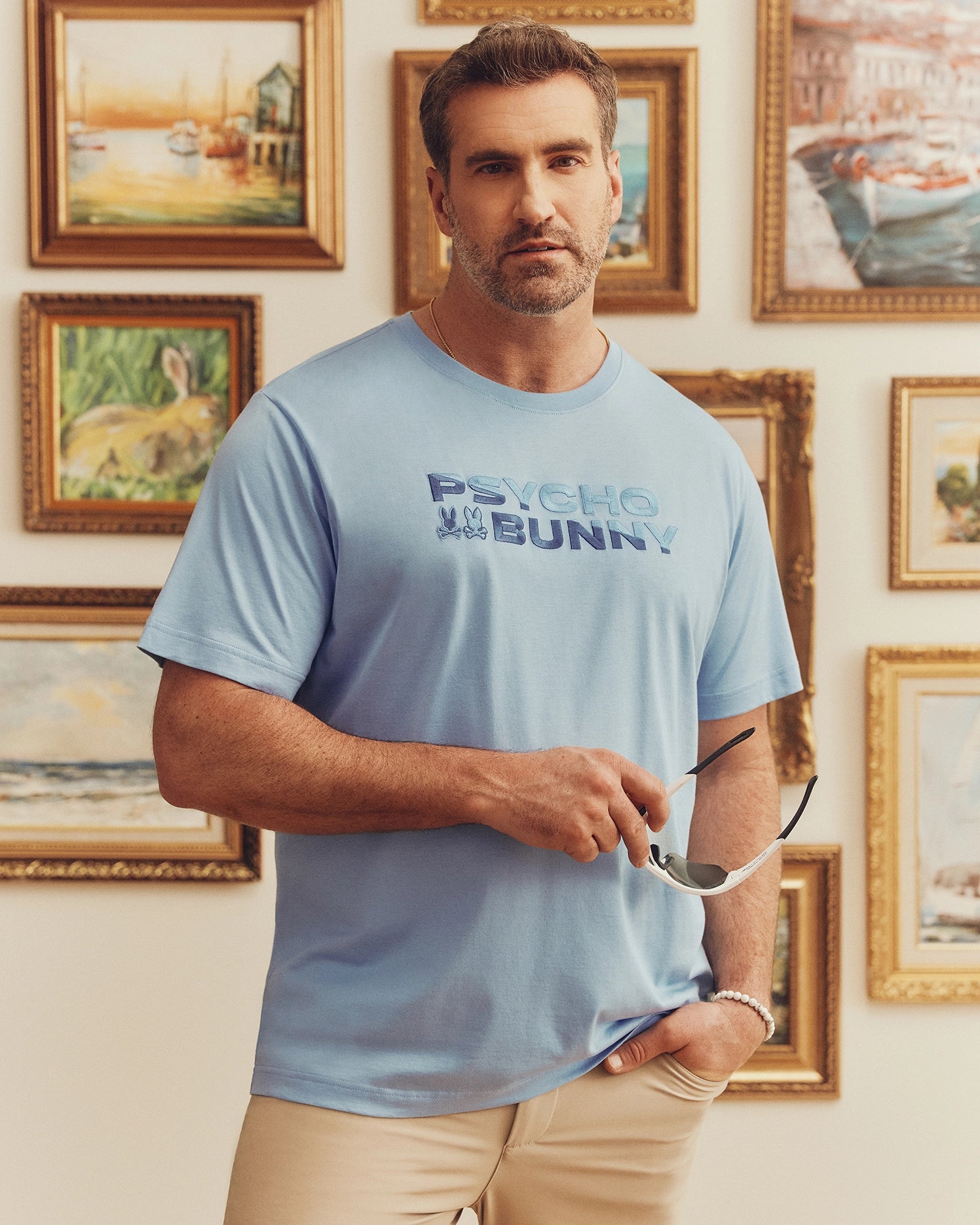 MENS BIG AND TALL BERNI EMBROIDERED WORDMARK GRAPHIC TEE - B9U417F200