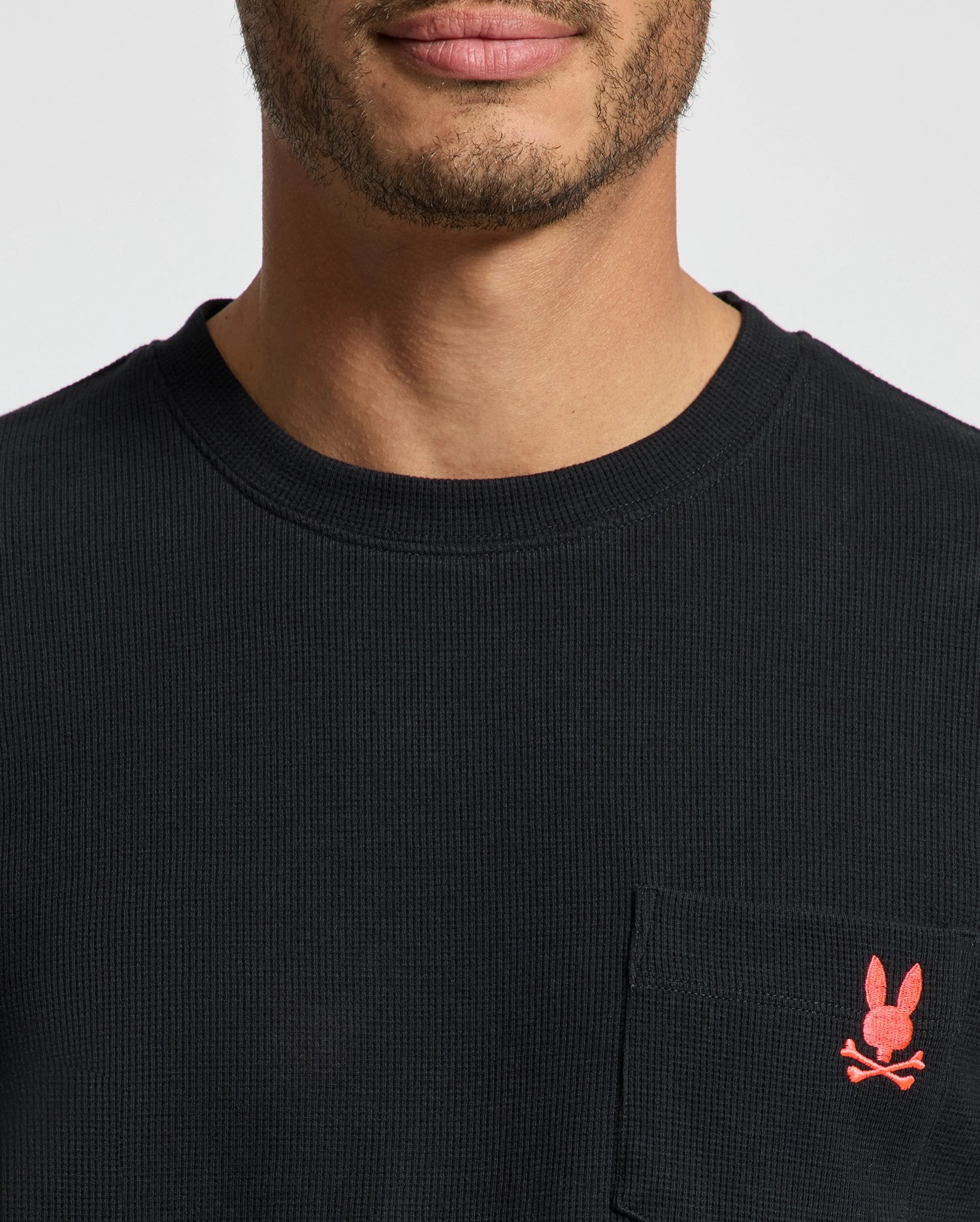 MENS VAL WAFFLE LOUNGE LONG SLEEVE TEE - B6T672E200