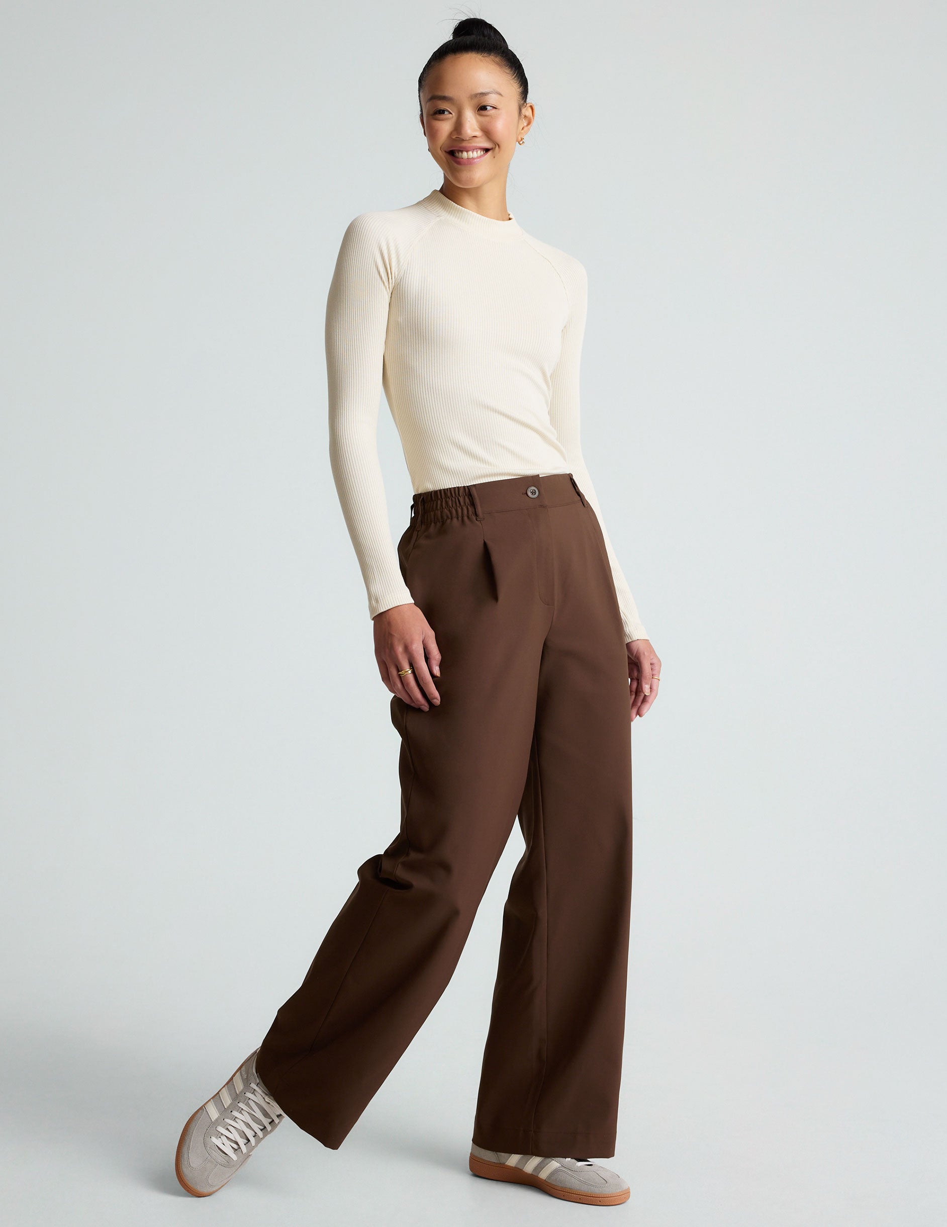 Contours Mock Neck Long Length Top