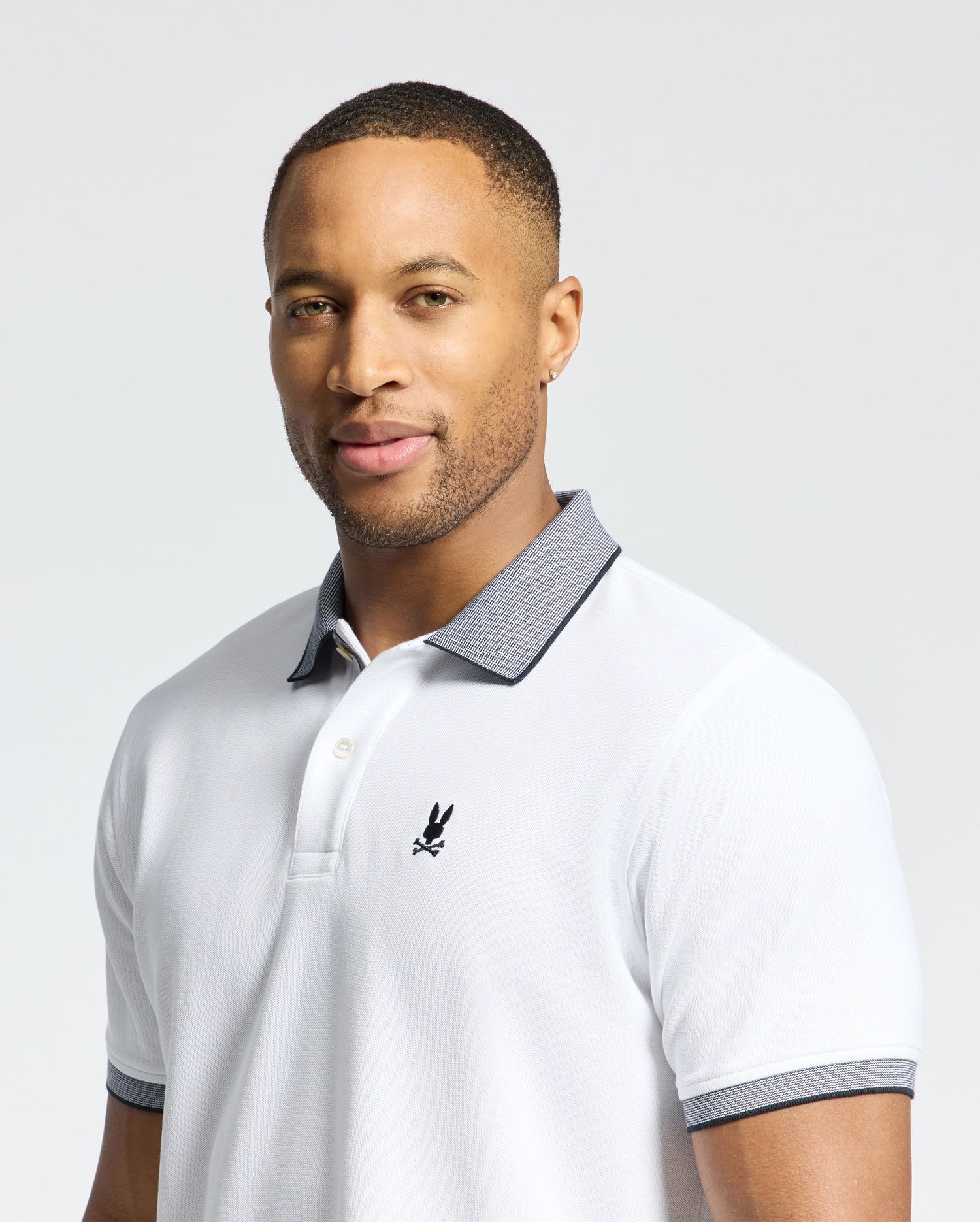 MENS JONAS STRIPE COLLAR PIQUE POLO - B6K583F200