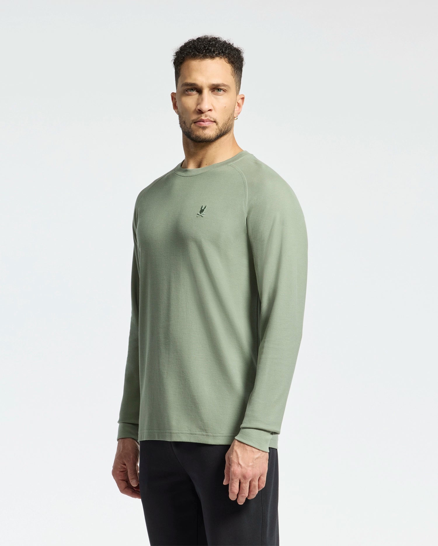 MENS TAYLOR PIQUE LONG SLEEVE TEE - B6T580F200