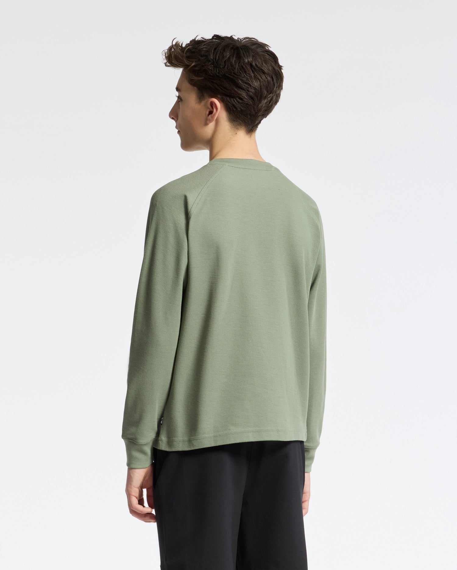 KIDS TAYLOR PIQUE LONG SLEEVE TEE - B0T580F200