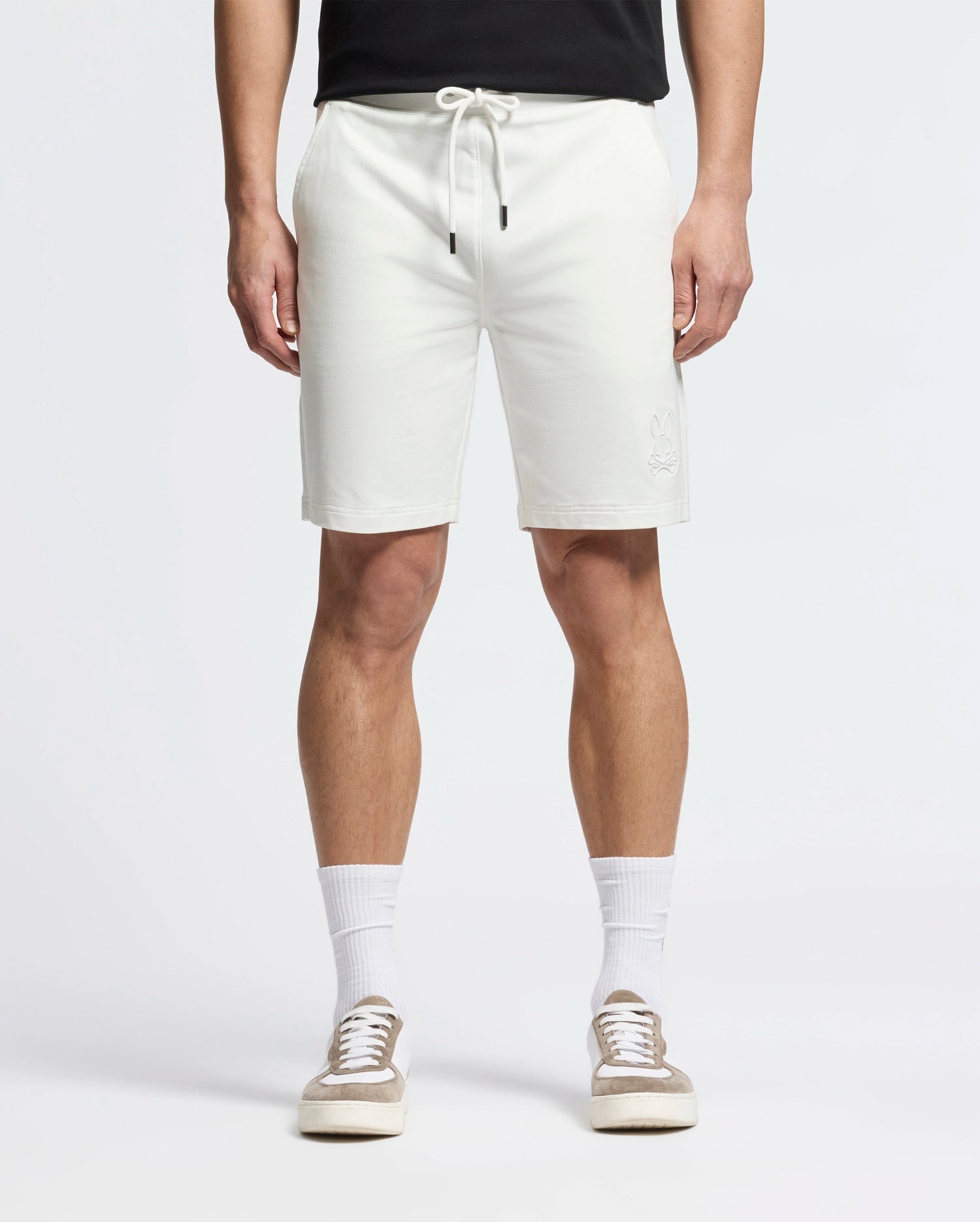 MENS LEVANZO EMBROIDERED MICRO FRENCH TERRY SWEATSHORT - B6R578F200