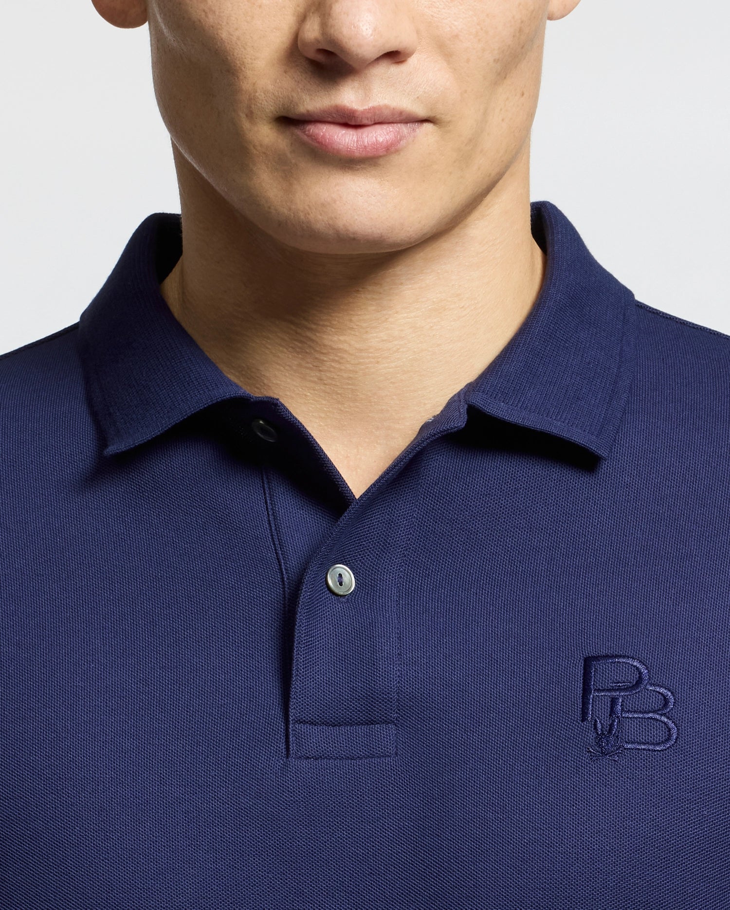 MENS NICHOLSON RIB COLLAR PIQUE POLO - B6K401F200