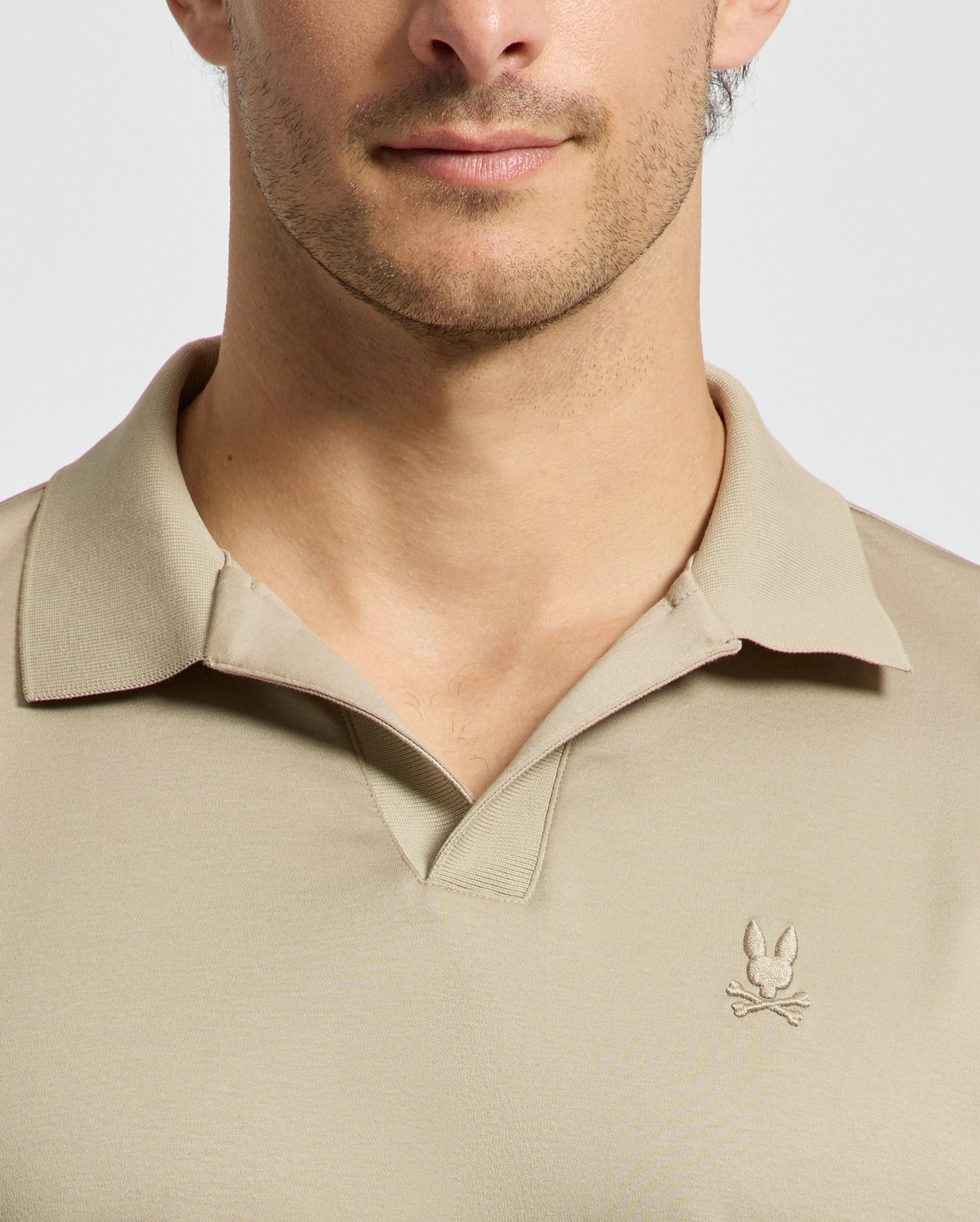 MENS BROADWAY PIMA INTERLOCK JOHNNY COLLAR POLO - B6K891D200