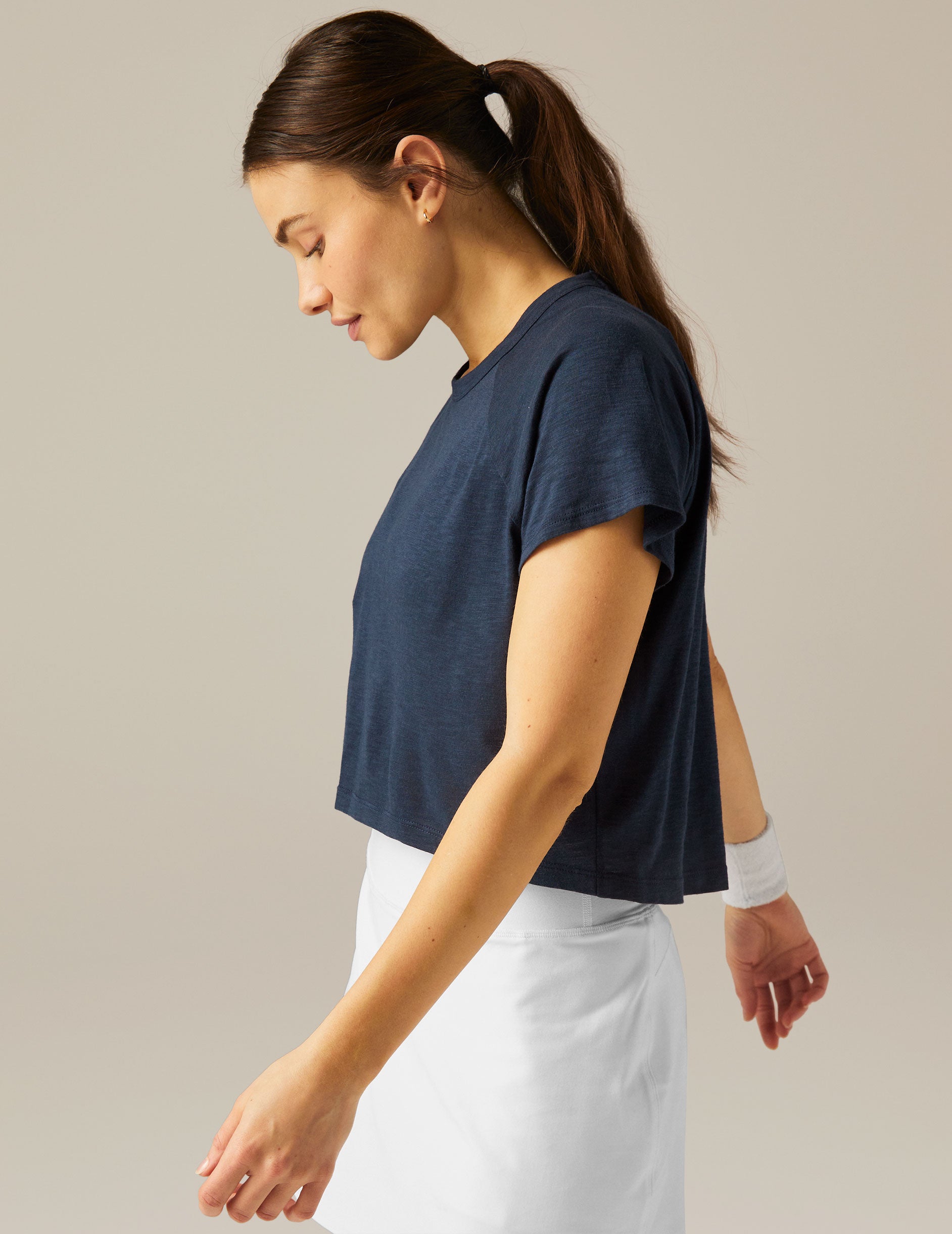 Signature High Low Cropped Tee