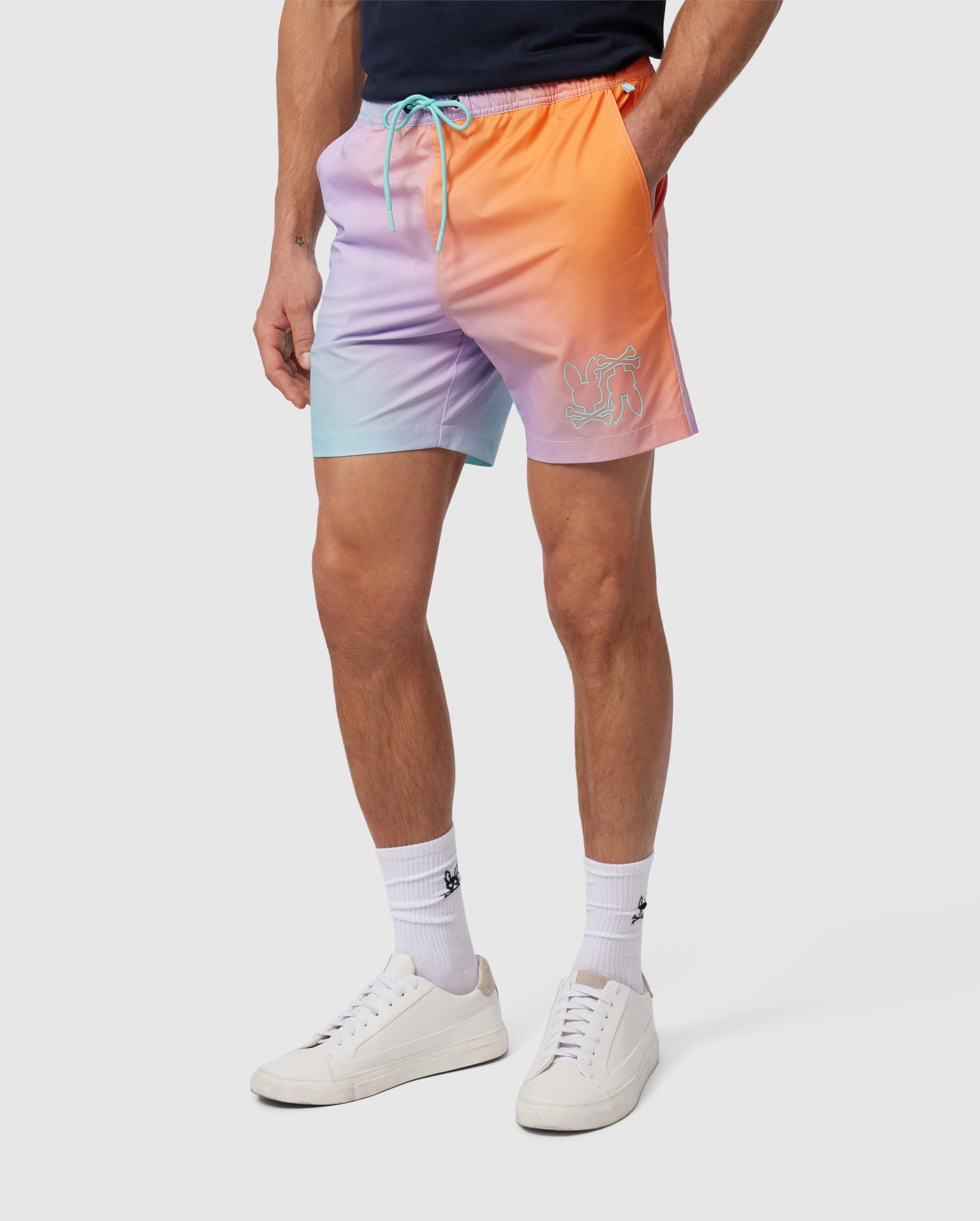MENS WINTON PRINTED SWIM TRUNK - B6W915A2PO