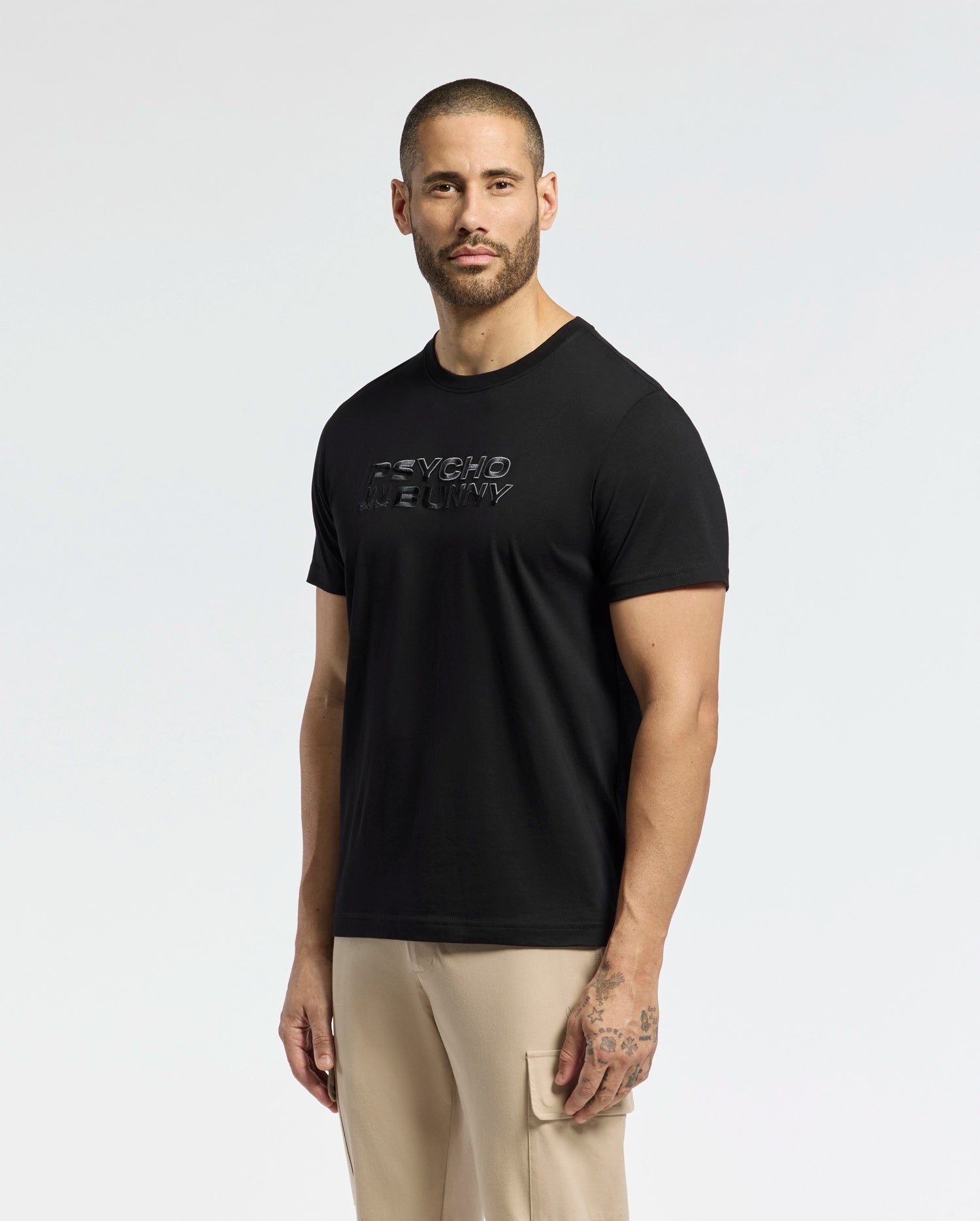 MENS BERNI EMBROIDERED WORDMARK GRAPHIC TEE - B6U417F200