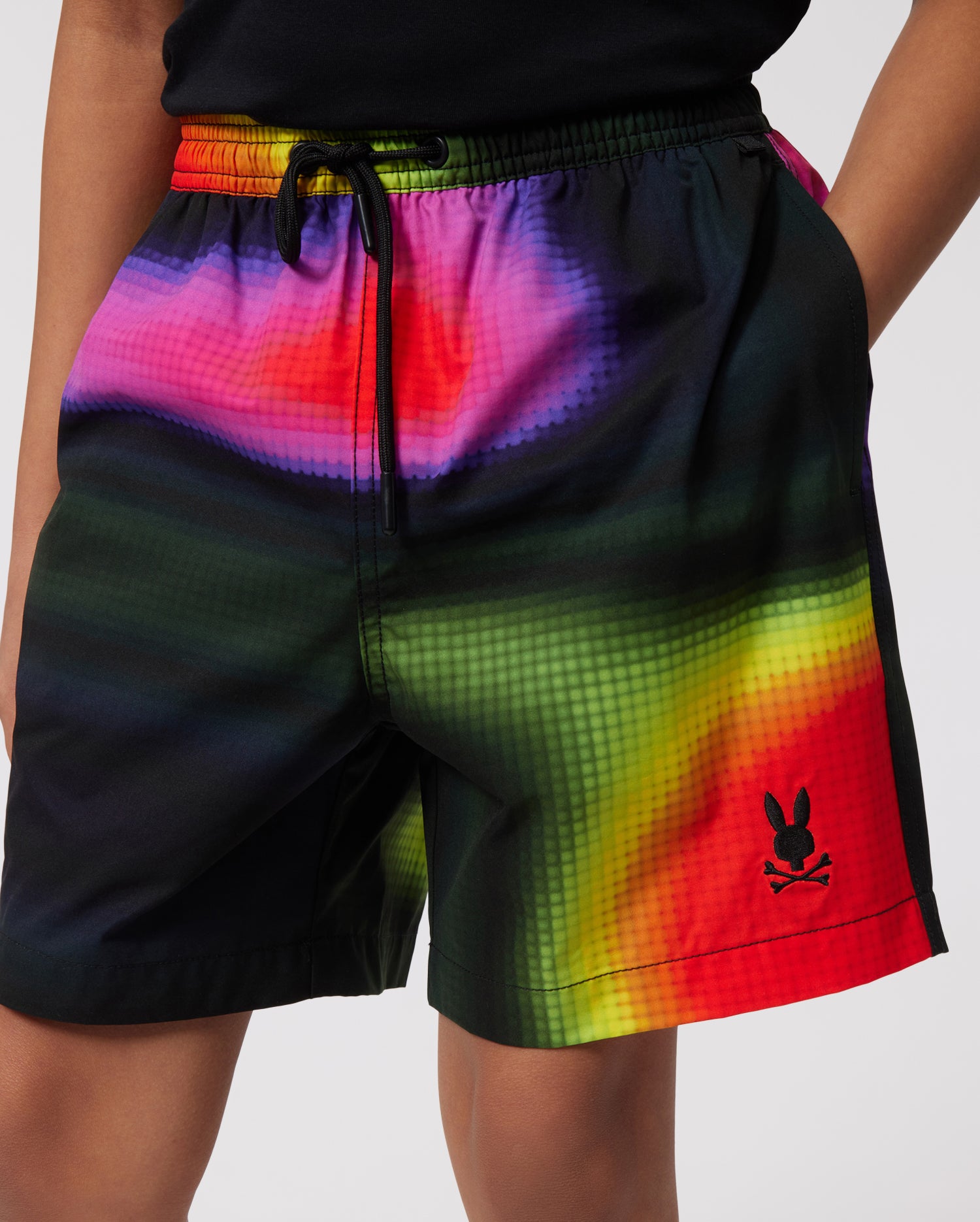 KIDS SUGAR LAND LONG ALL OVER PRINT SWIM TRUNK - B0W909Y1PO