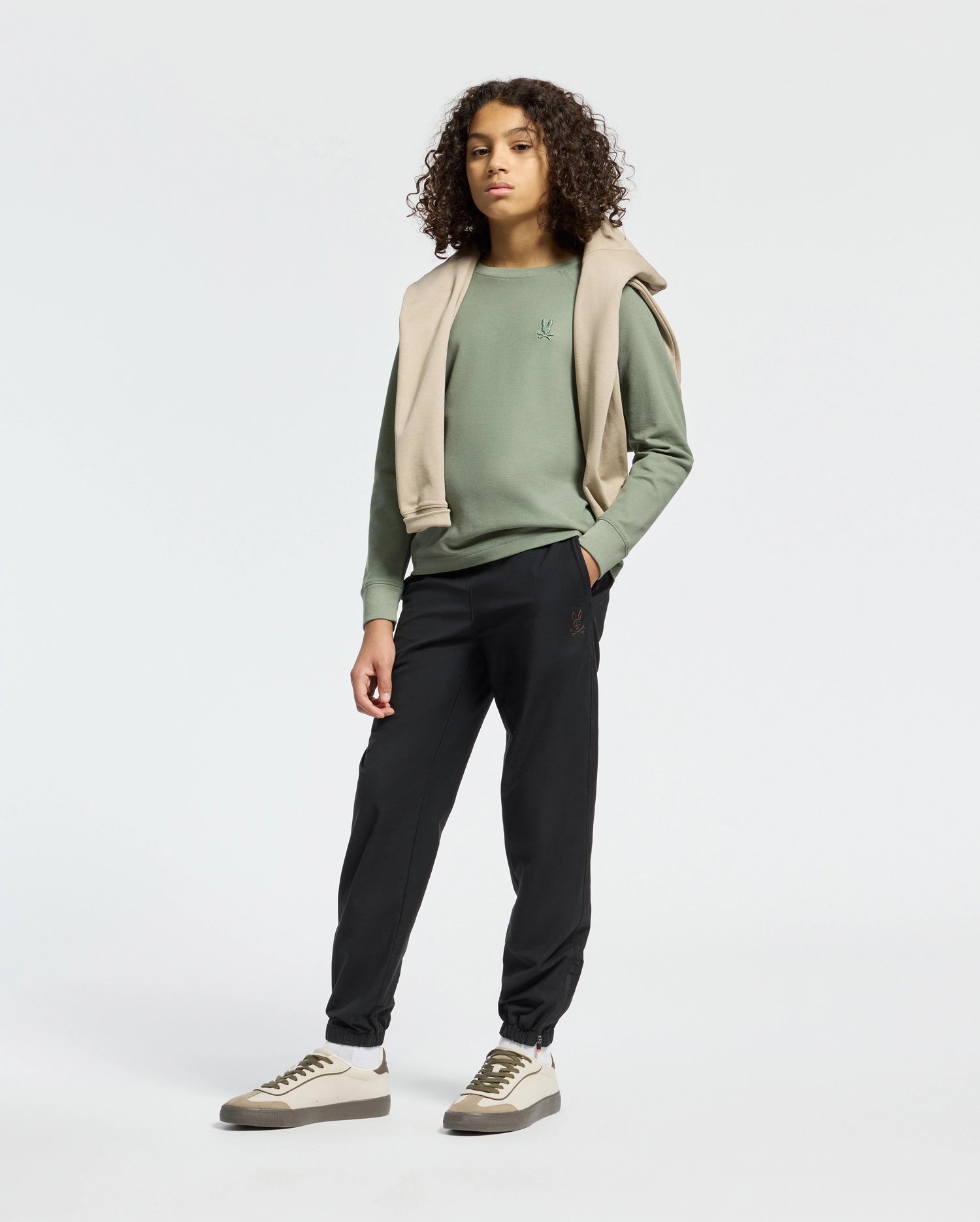 KIDS TAYLOR PIQUE LONG SLEEVE TEE - B0T580F200