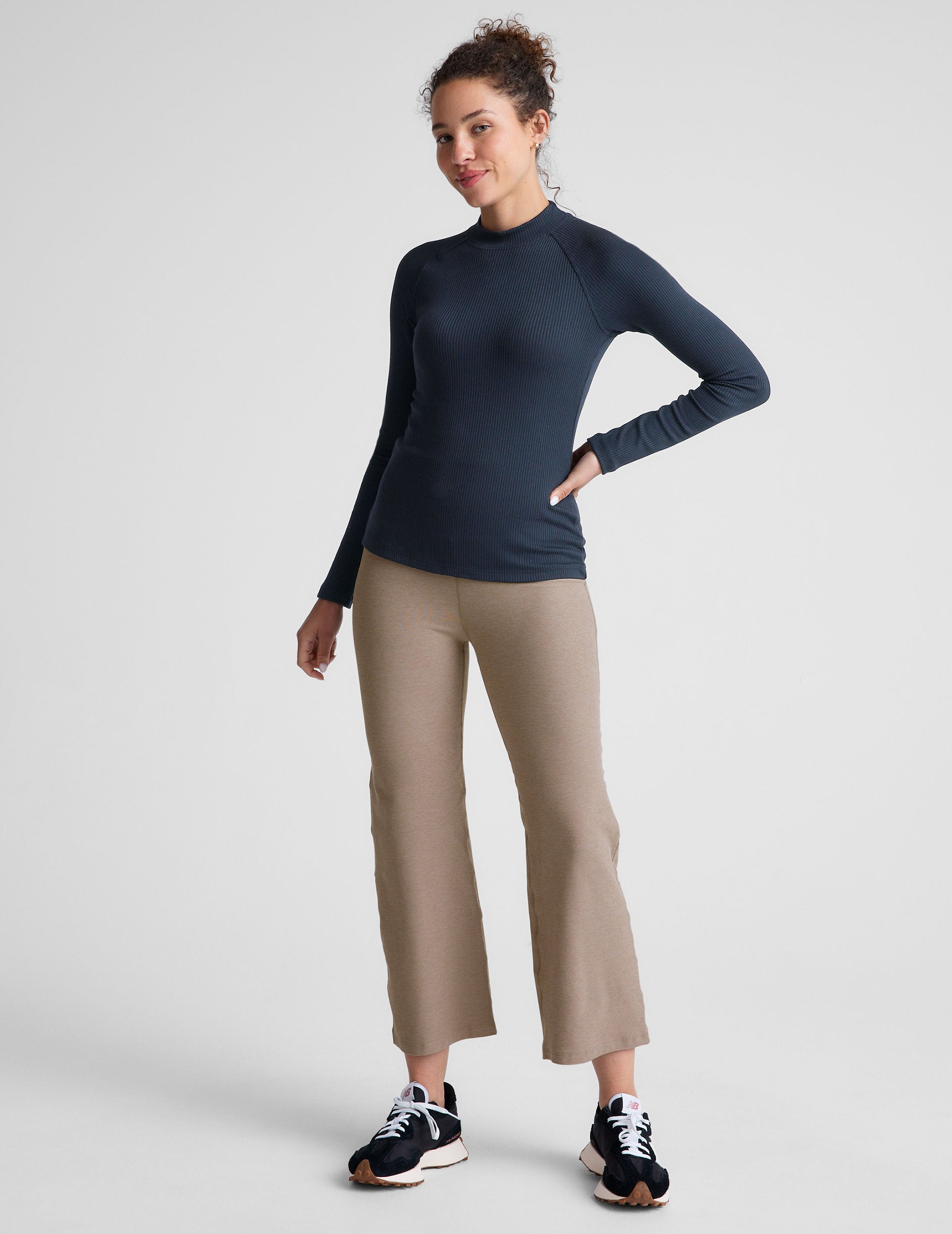 Contours Mock Neck Long Length Top