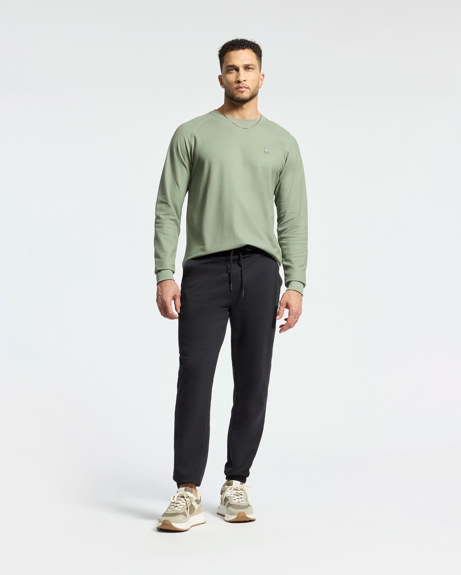 MENS TAYLOR PIQUE LONG SLEEVE TEE - B6T580F200