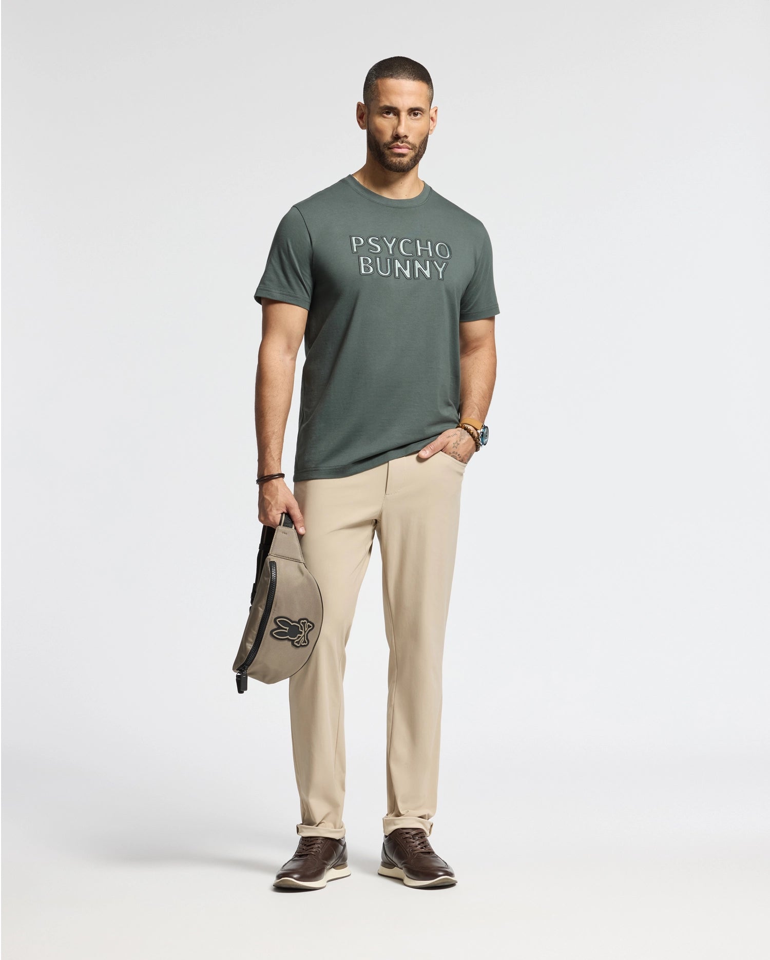 MENS PIERCE EMBROIDERED GRAPHIC TEE - B6U116E200