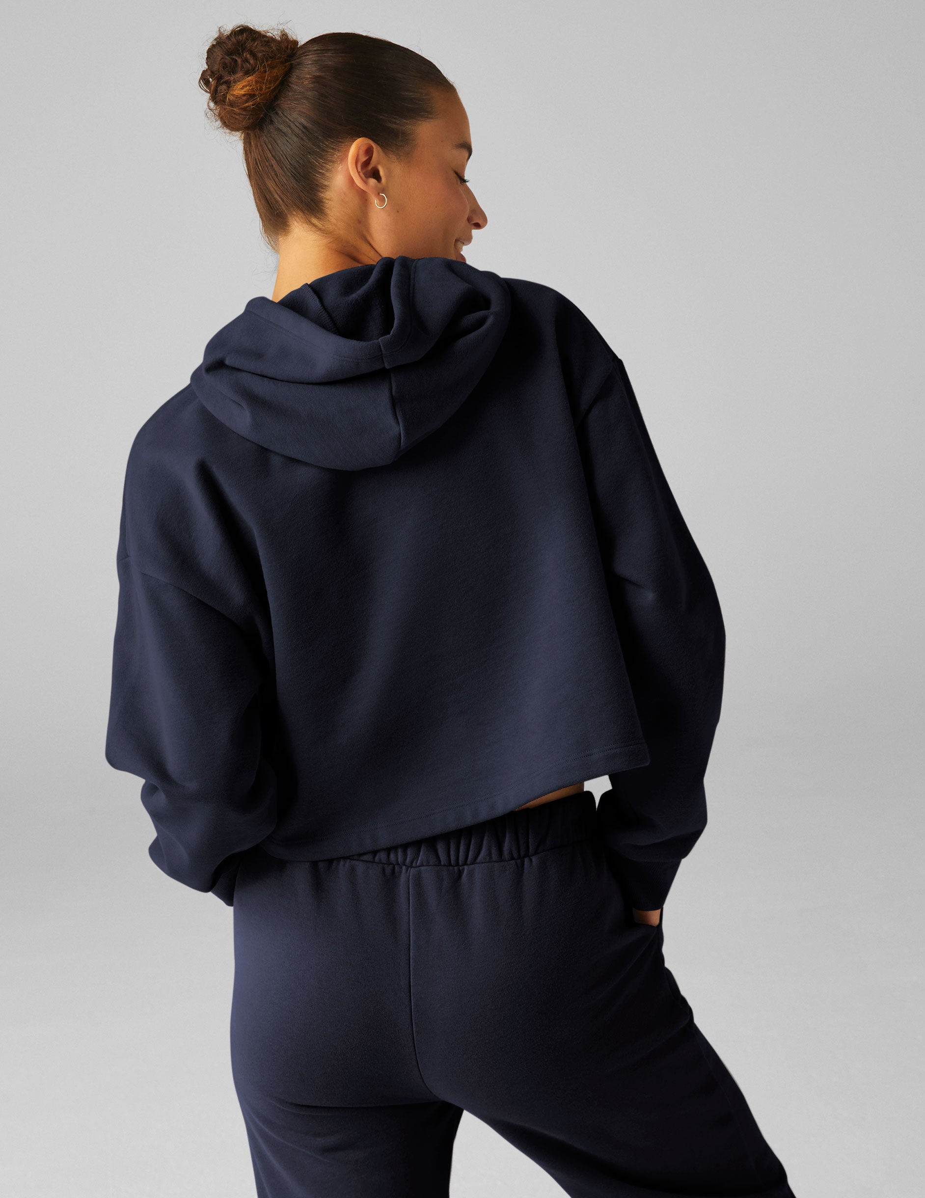 LuxeFleece Happiness Cropped Hoodie