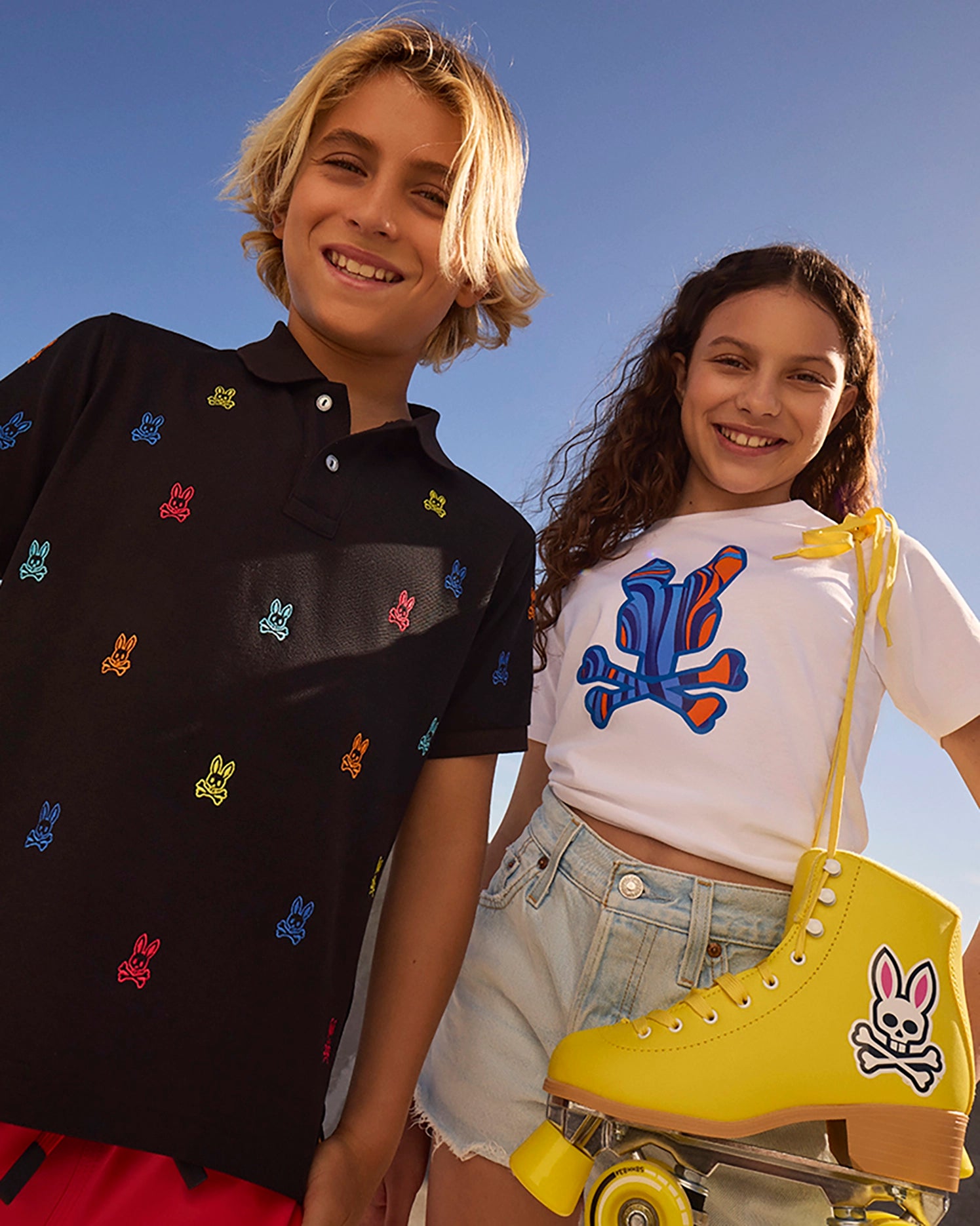 KIDS BONHAM ALL OVER BUNNY PIQUE POLO - B0K501C200