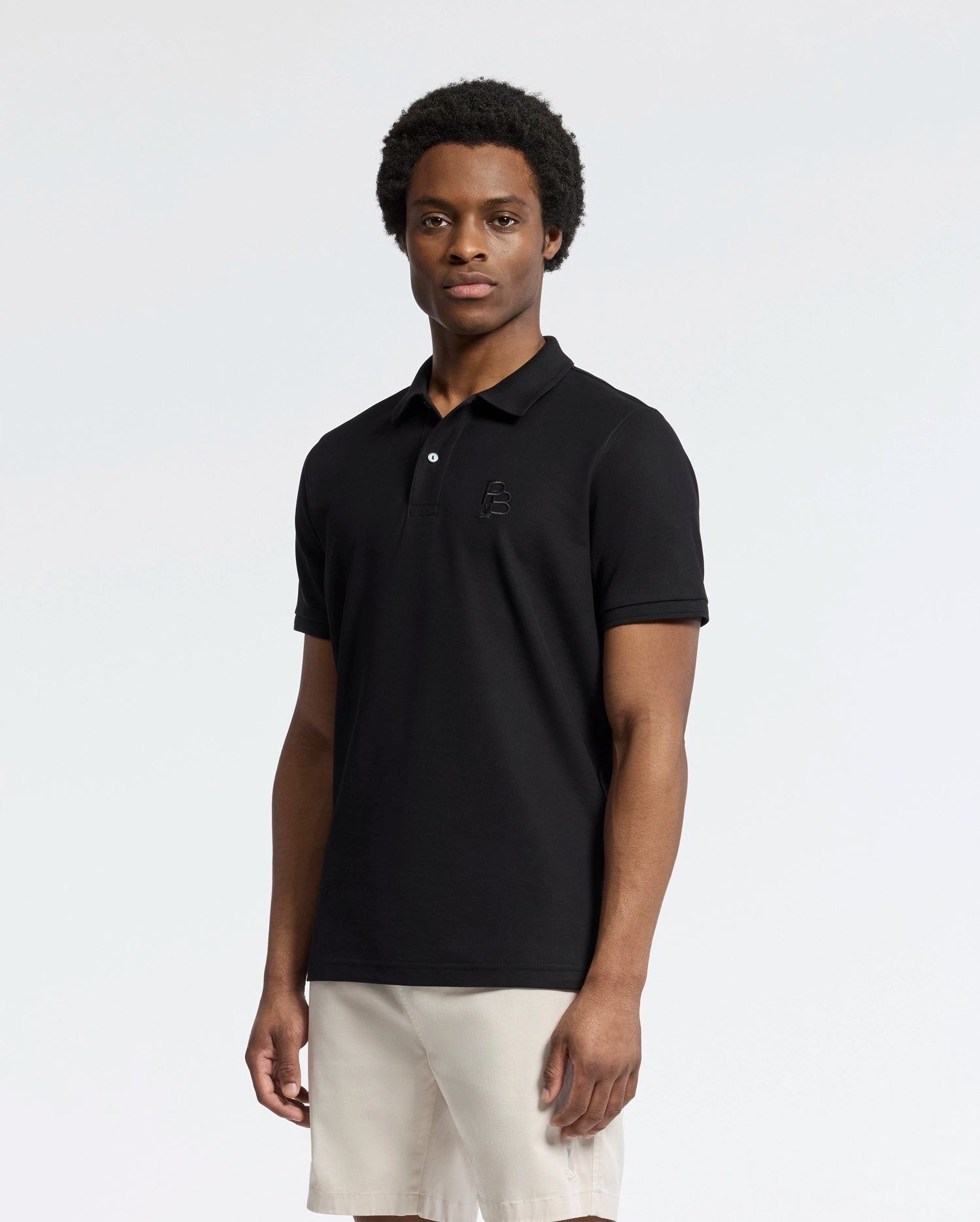 MENS NICHOLSON RIB COLLAR PIQUE POLO - B6K401F200
